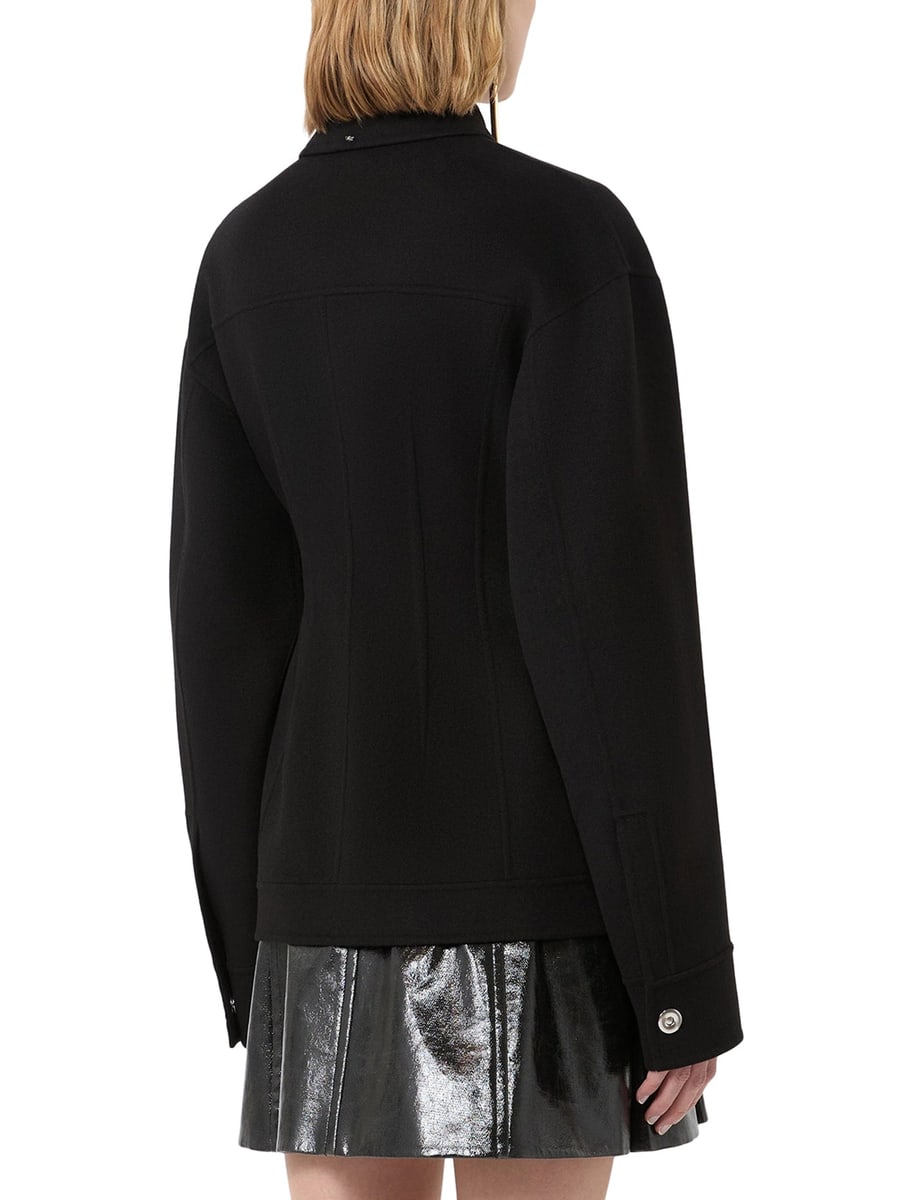 Sportmax SHAPED OVERSHIRT IN PURE WOOL, view 4