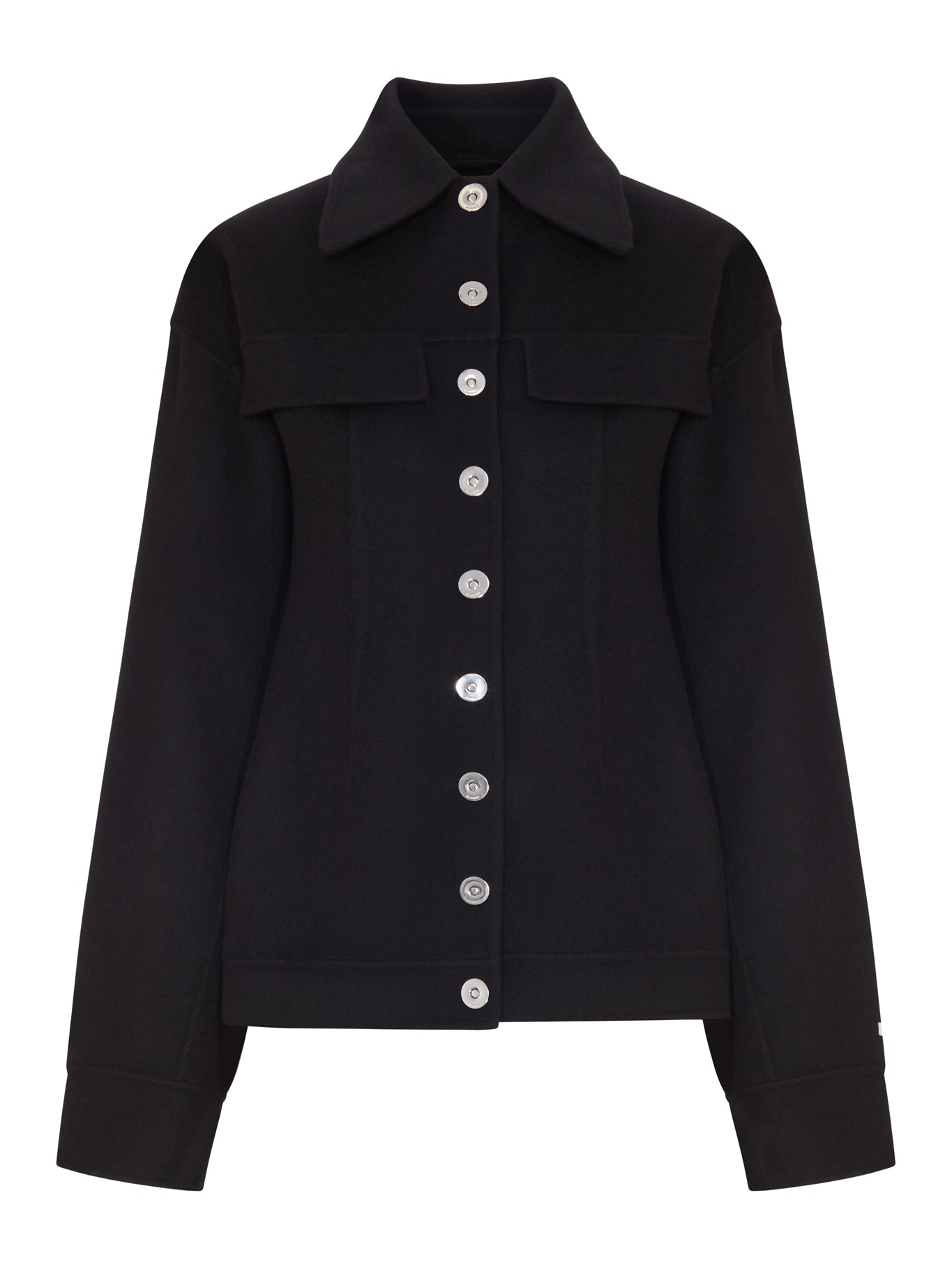 Sportmax SHAPED OVERSHIRT IN PURE WOOL