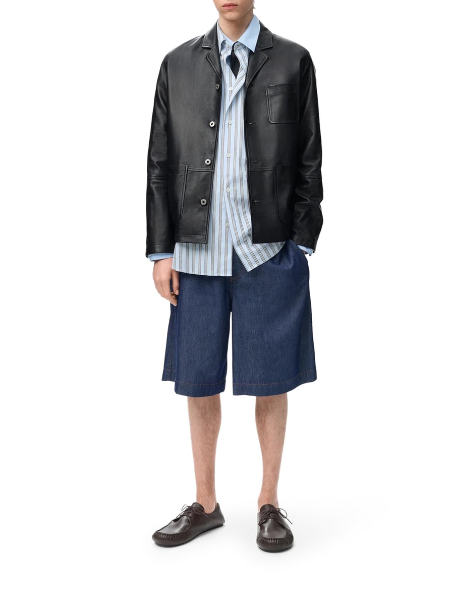 Loewe LIGHTWEIGHT COTTON CHAMBRAY SHORTS, view 2