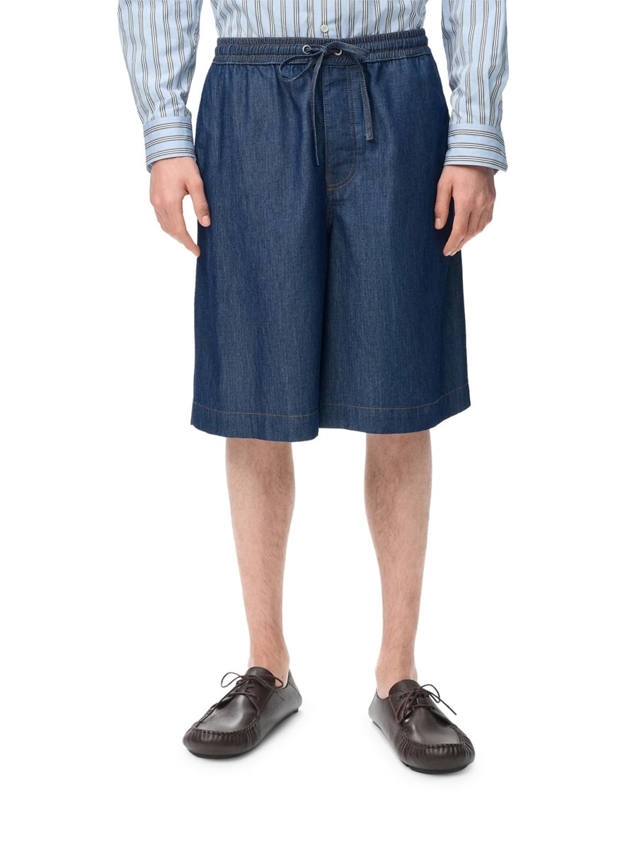 Loewe LIGHTWEIGHT COTTON CHAMBRAY SHORTS, view 3