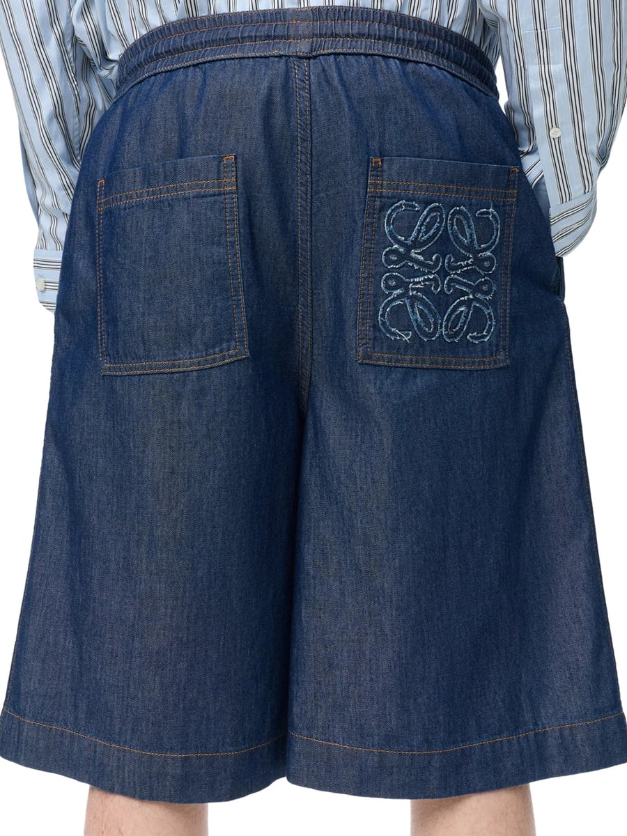 Loewe LIGHTWEIGHT COTTON CHAMBRAY SHORTS, view 5