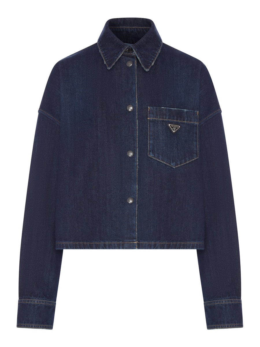 Prada DENIM SHIRT WITH LOGO