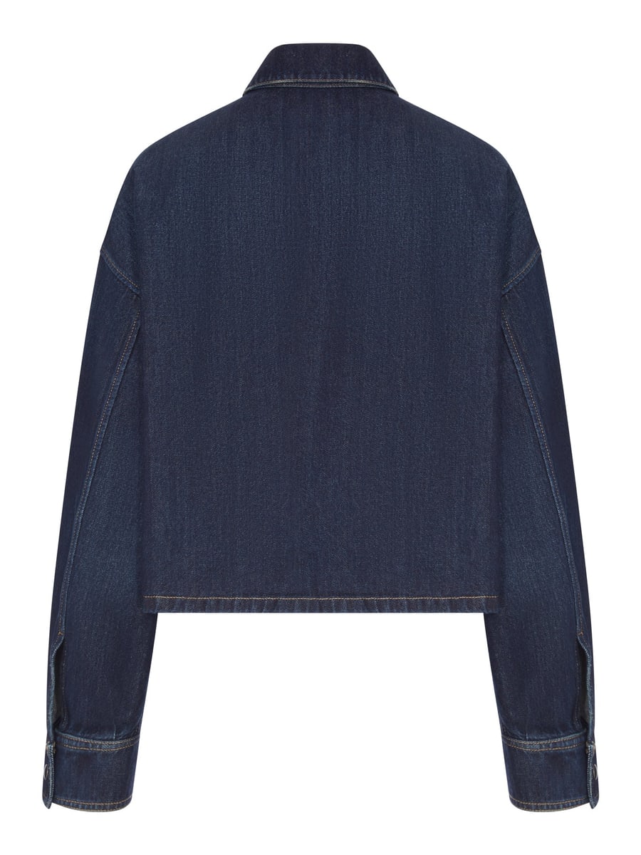 Prada DENIM SHIRT WITH LOGO, view 2