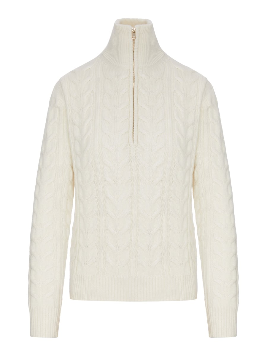 Max Mara WOOL SWEATER WITH CABLE KNIT