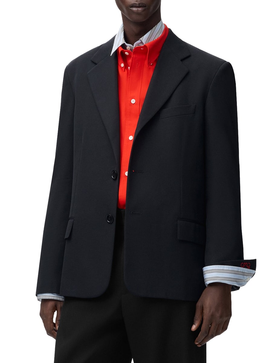 Loewe SARTORIAL WOOL JACKET WITH CONTRASTING DOUBLE-LAYER CUFFS, view 3