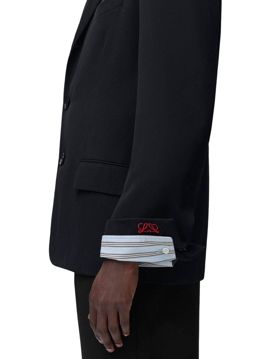 Loewe SARTORIAL WOOL JACKET WITH CONTRASTING DOUBLE-LAYER CUFFS, view 5