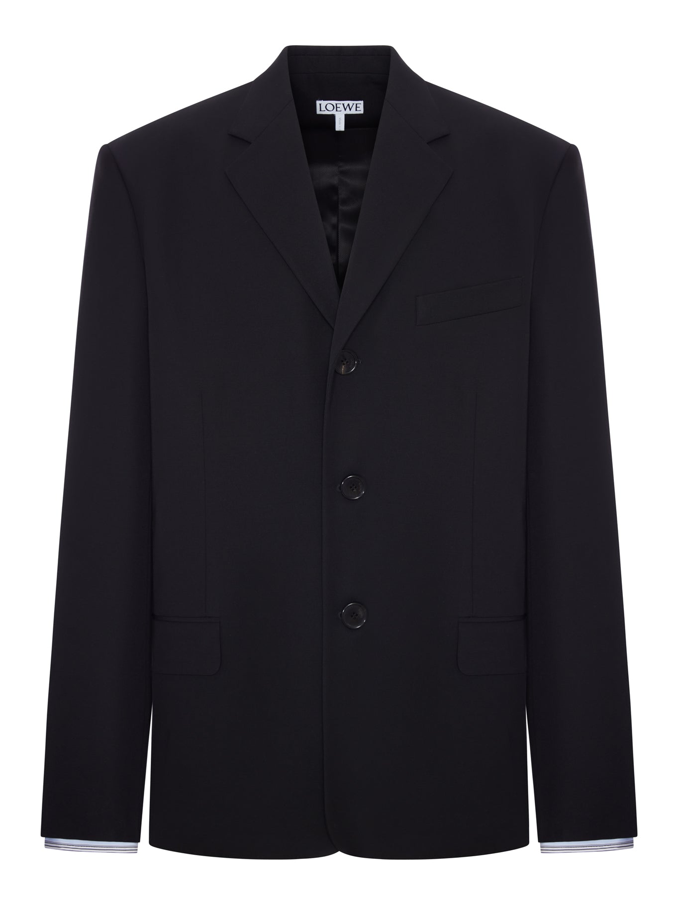 Loewe SARTORIAL WOOL JACKET WITH CONTRASTING DOUBLE-LAYER CUFFS