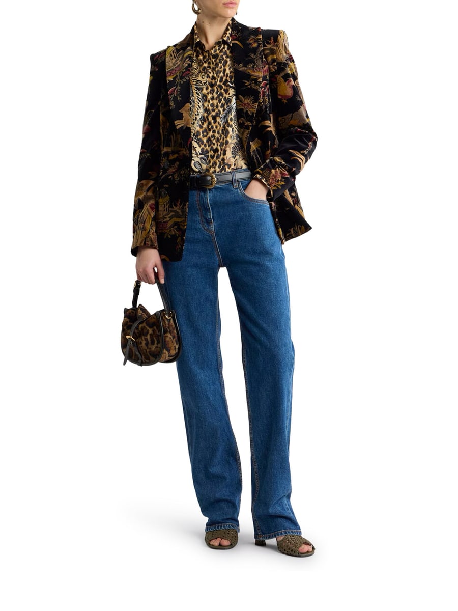 Etro DOUBLE-BREASTED COTTON VELVET JACKET, view 2