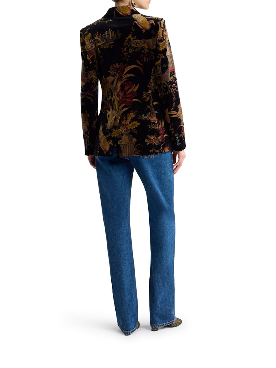 Etro DOUBLE-BREASTED COTTON VELVET JACKET, view 3