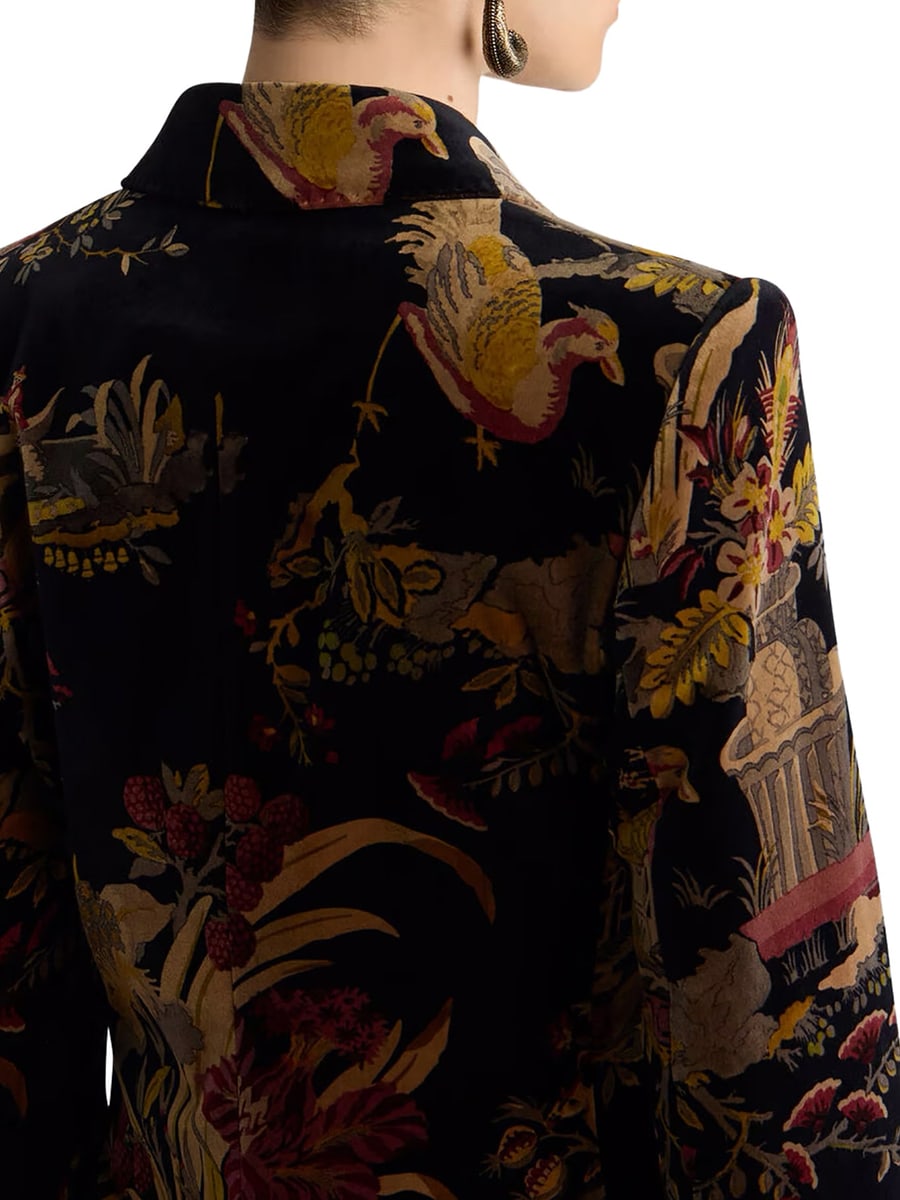 Etro DOUBLE-BREASTED COTTON VELVET JACKET, view 4