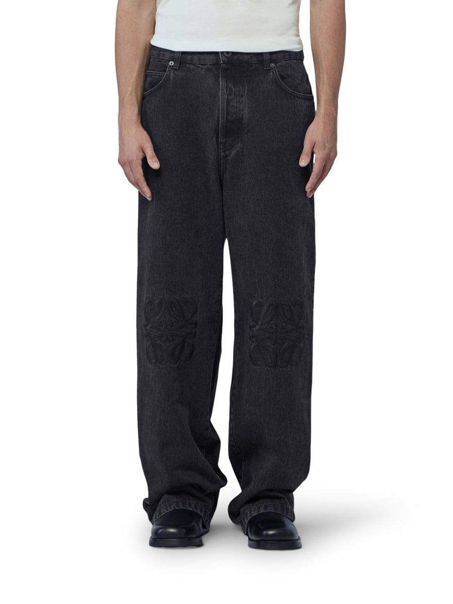 Loewe BAGGY JEANS WITH ANAGRAM EMBROIDERY, view 2