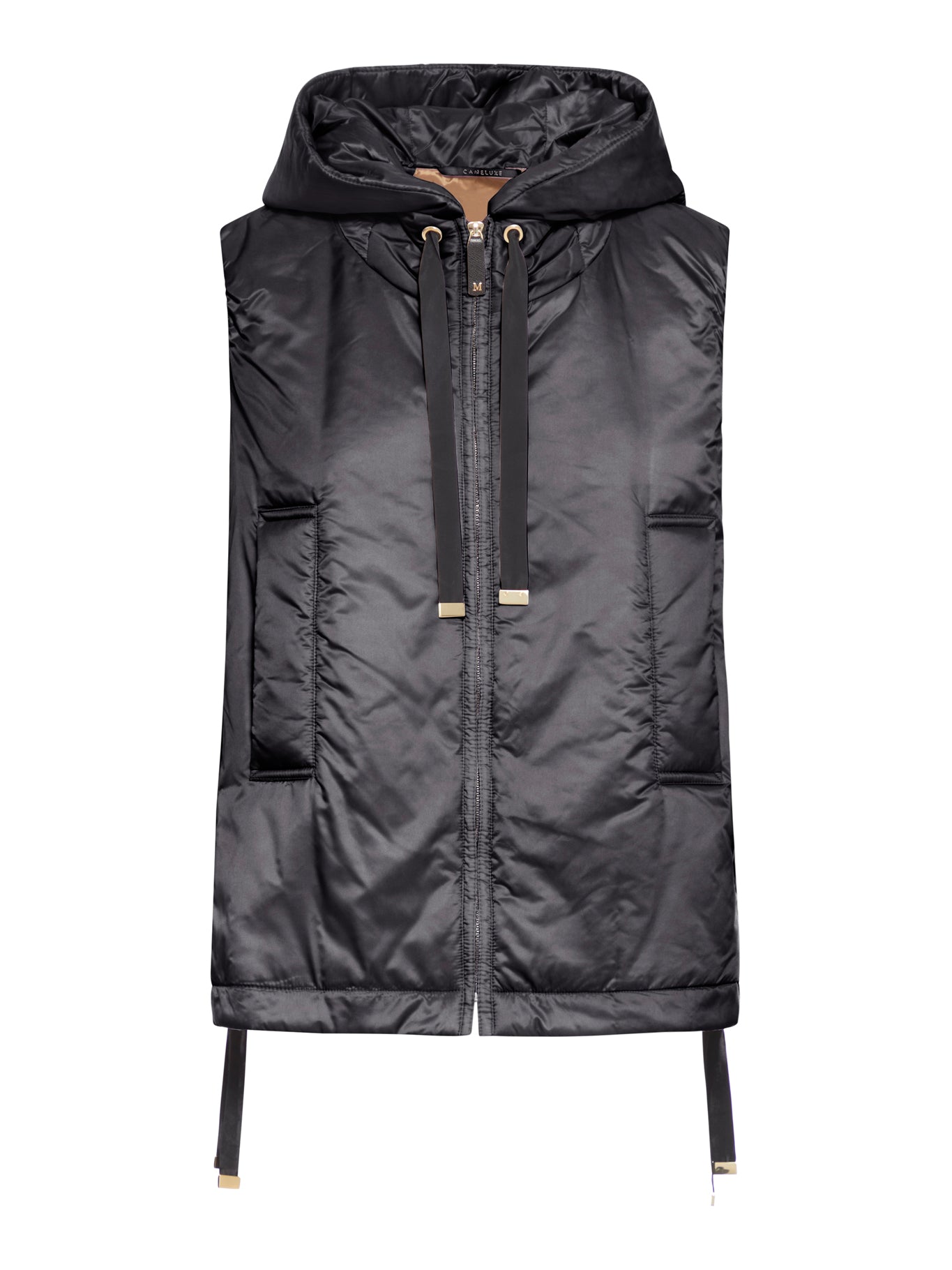 Max Mara The Cube PADDED VEST WITH HOOD IN WATERPROOF CANVAS