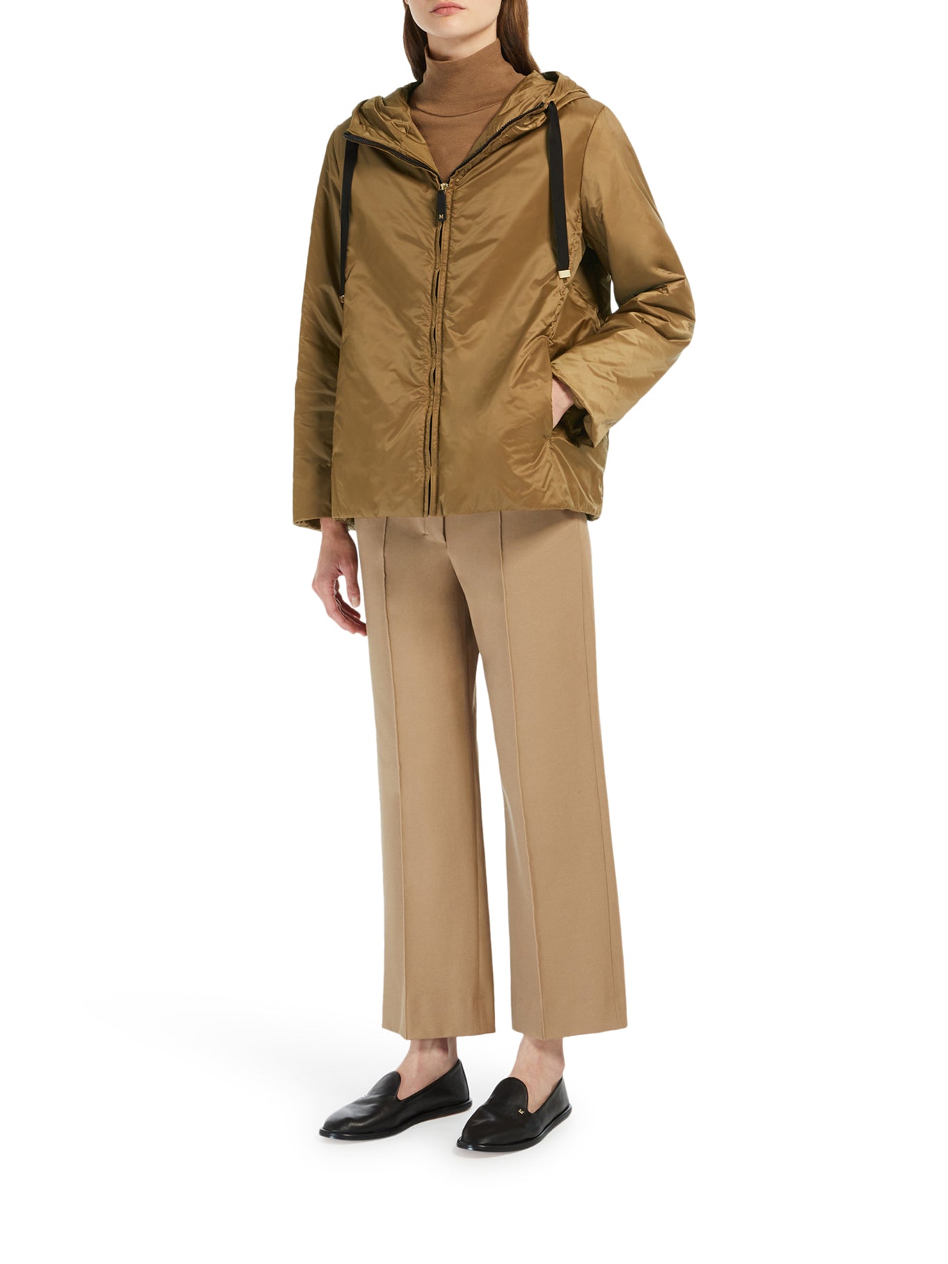 Max Mara The Cube PADDED JACKET WITH HOOD IN WATERPROOF CANVAS, view 2