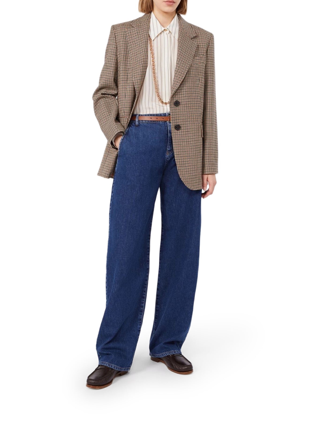 Max Mara Studio SINGLE-BREASTED YARN-DYED WOOL BLAZER, view 2