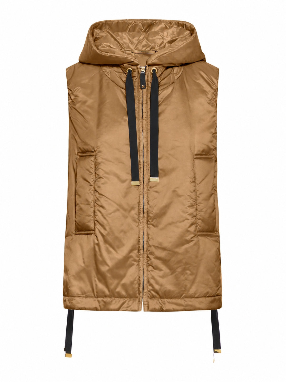 Max Mara The Cube PADDED VEST WITH HOOD IN WATERPROOF CANVAS