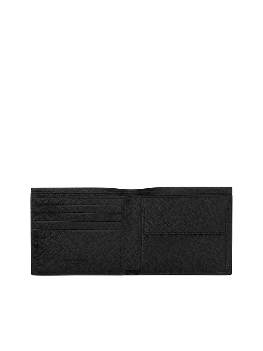 Saint Laurent SAINT LAURENT PARIS EAST / WEST WALLET WITH PURSE BLACK TEXTURED LEATHER, view 3
