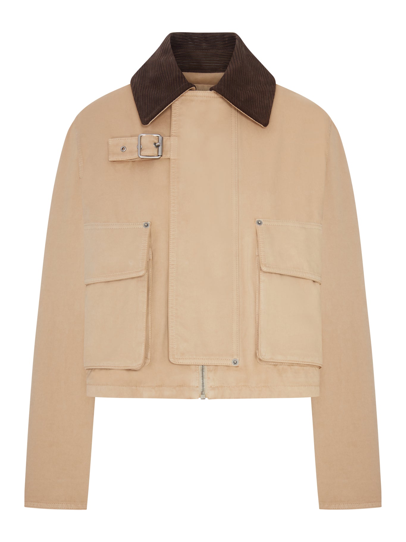 Loewe COTTON PARKA WITH A CORDUROY-EFFECT SUEDE COLLAR