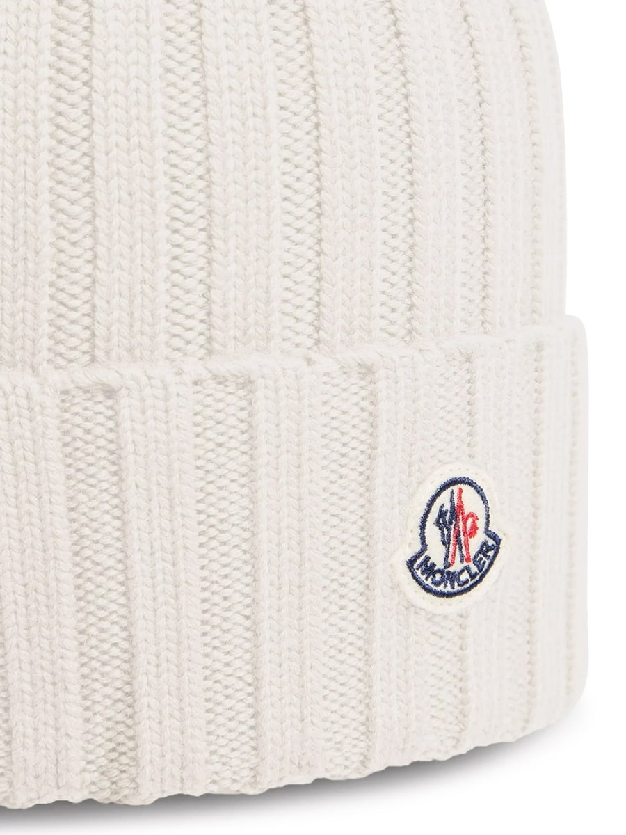 Moncler LOGO-EMBROIDERED WOOL BEANIE