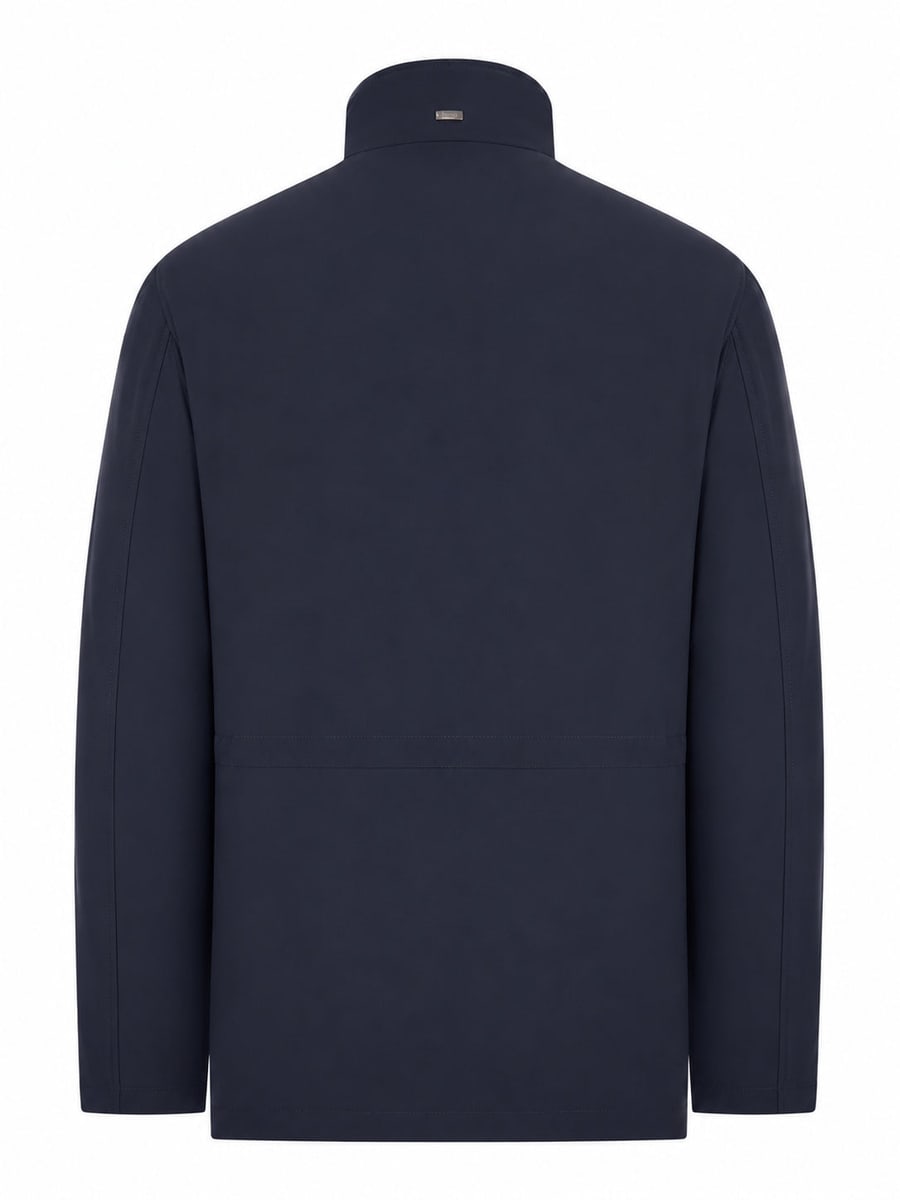 Herno TECHNICAL FABRIC COAT WITH HIGH COLLAR AND BUTTONS, view 2