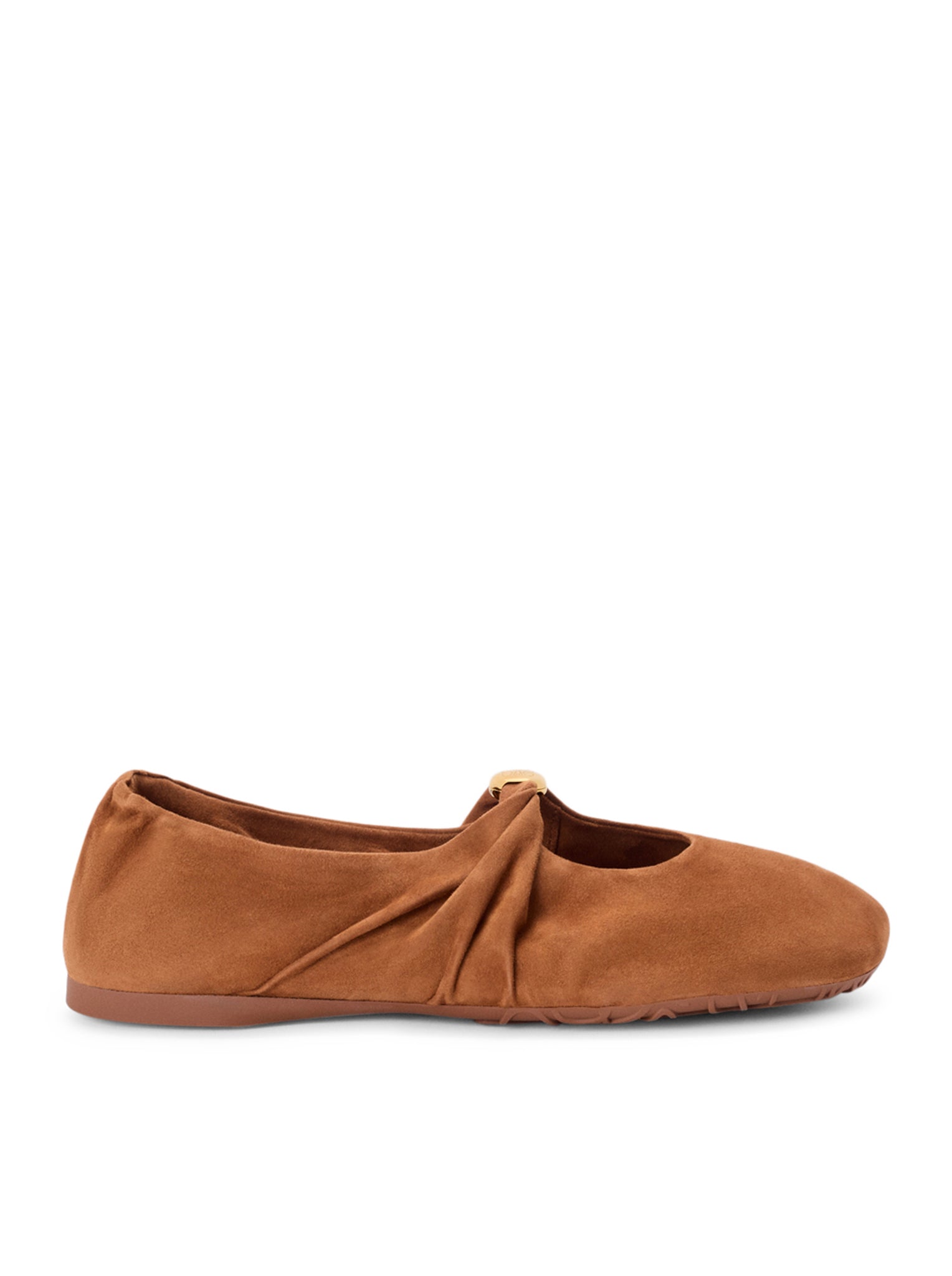 Loewe PEBBLE SOFT BALLET FLATS IN SUEDE GOATSKIN