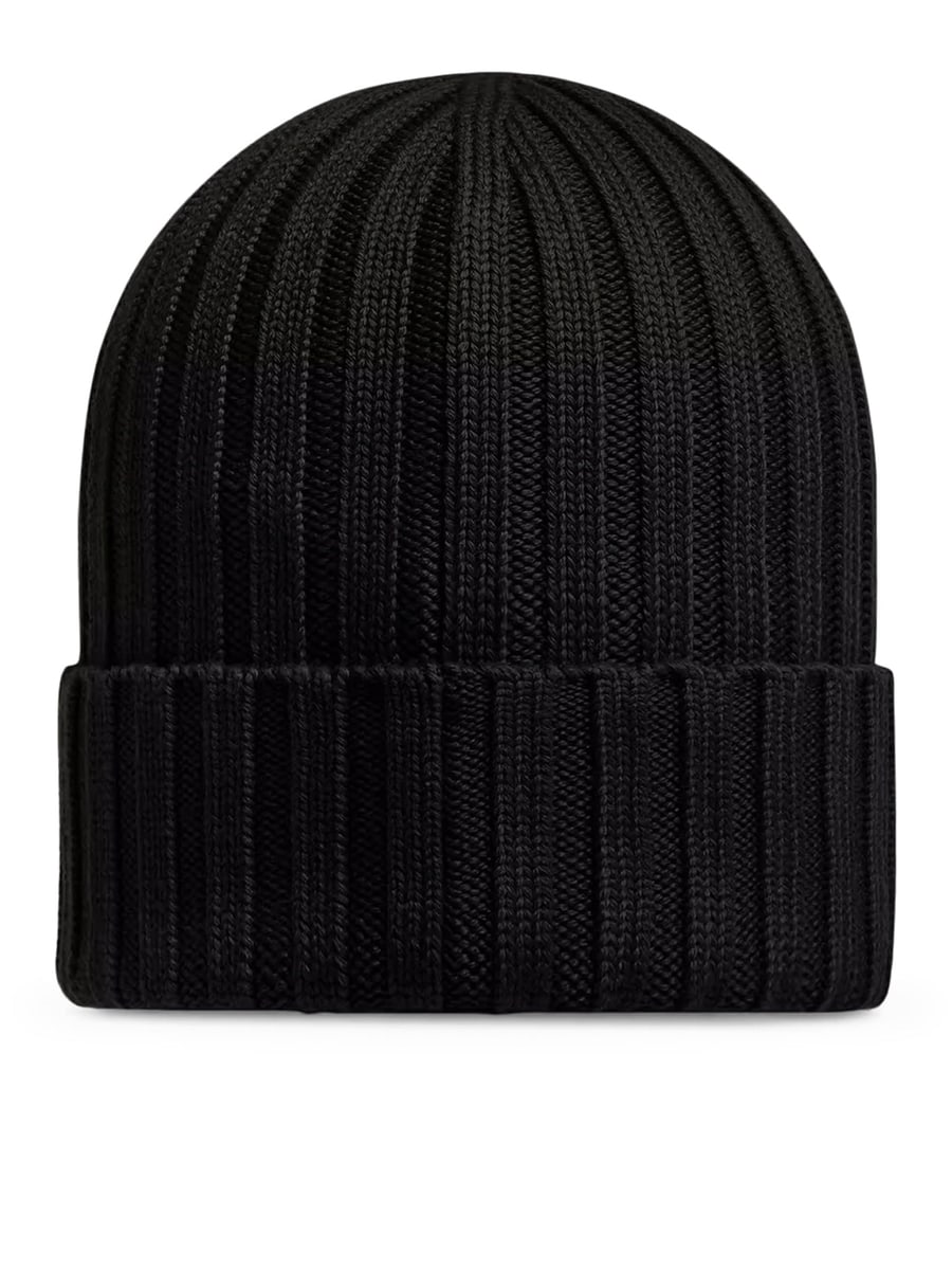 Moncler LOGO-EMBROIDERED WOOL BEANIE, view 2