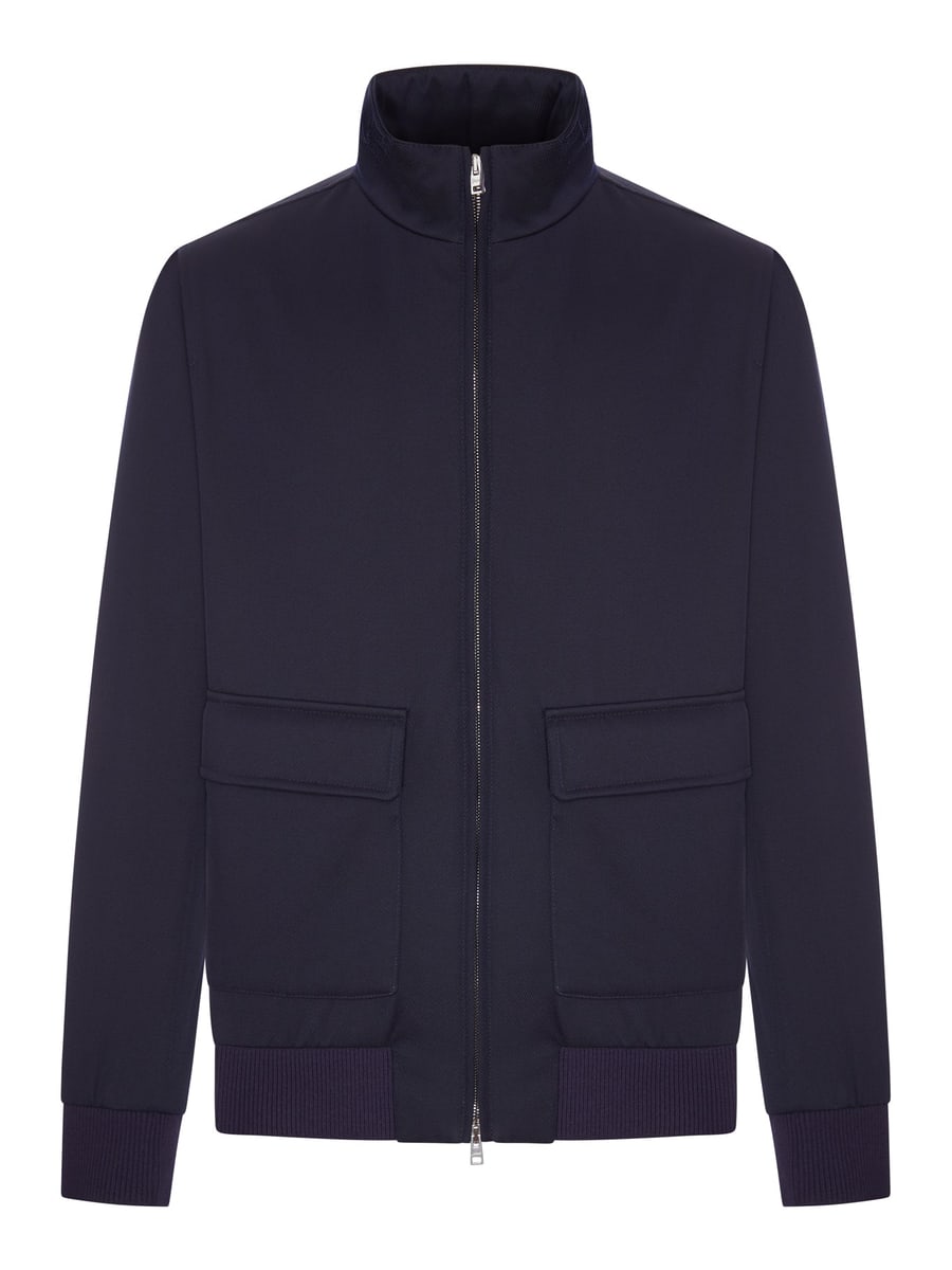 Herno WOOL-BLEND ZIP-UP BOMBER JACKET