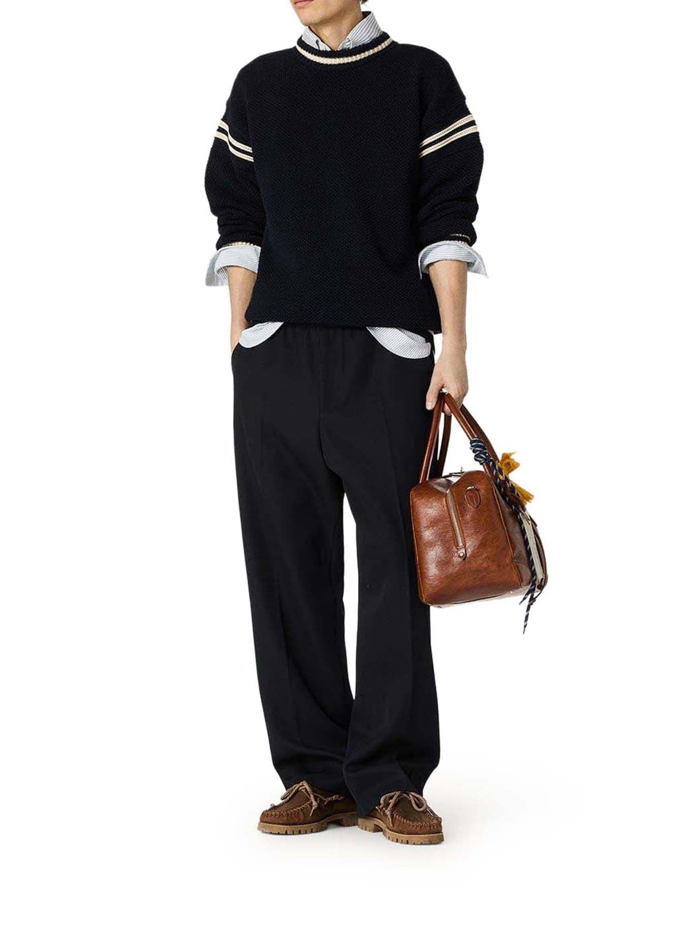 Golden Goose BOXY SWEATER WITH EMBROIDERED LOGO, view 2