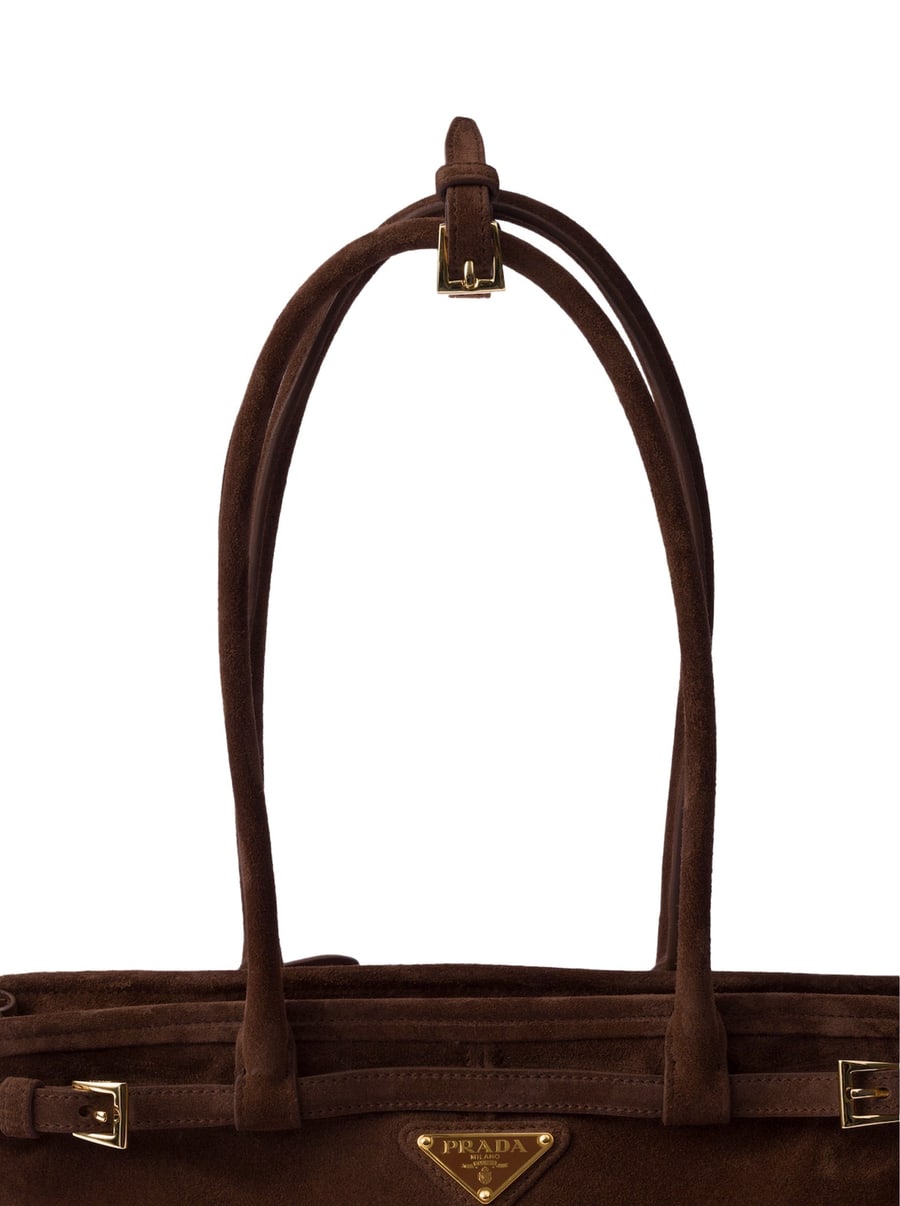 Prada PRADA BONNIE MEDIUM SUEDE HANDBAG, view 6