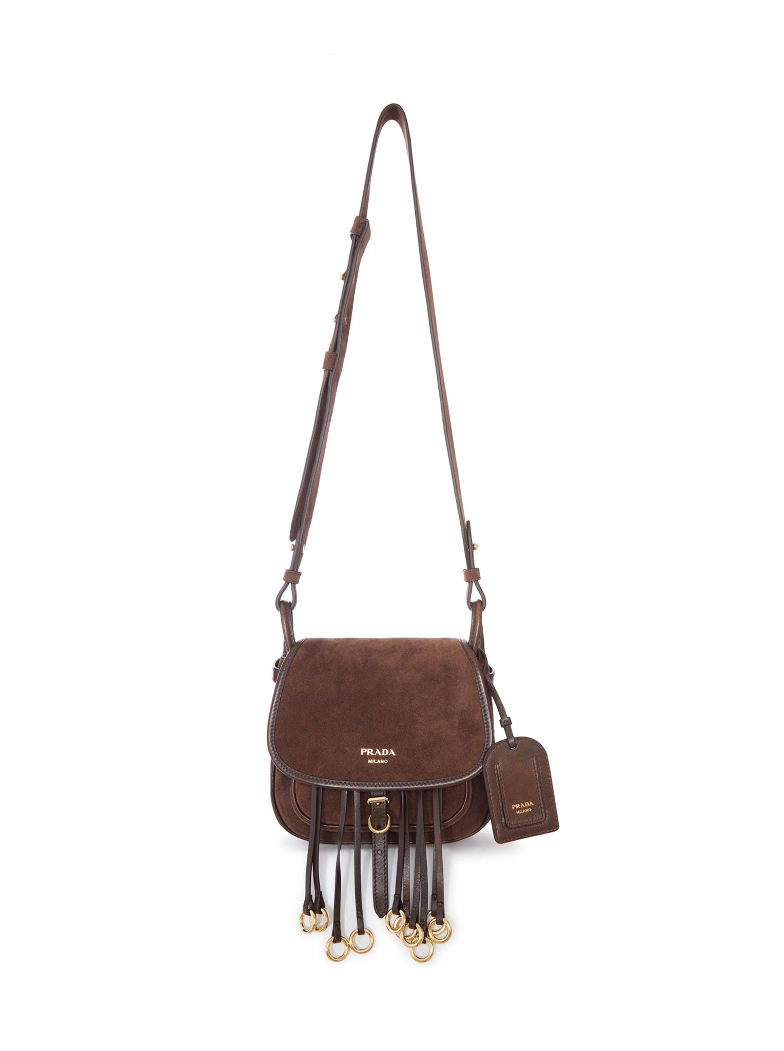 Prada PRADA CORSAIRE MINI SUEDE SHOULDER BAG