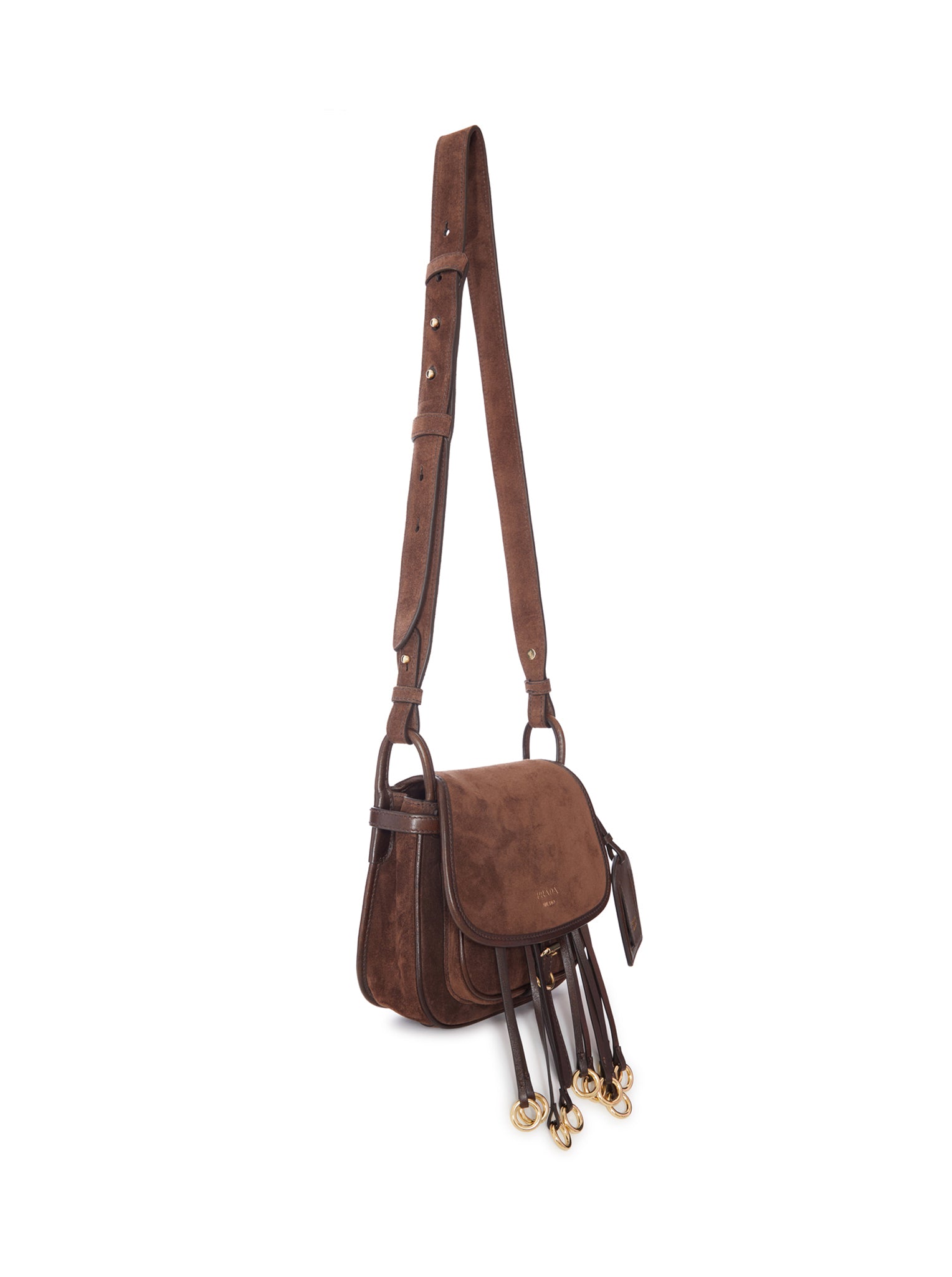 Prada PRADA CORSAIRE MINI SUEDE SHOULDER BAG, view 2