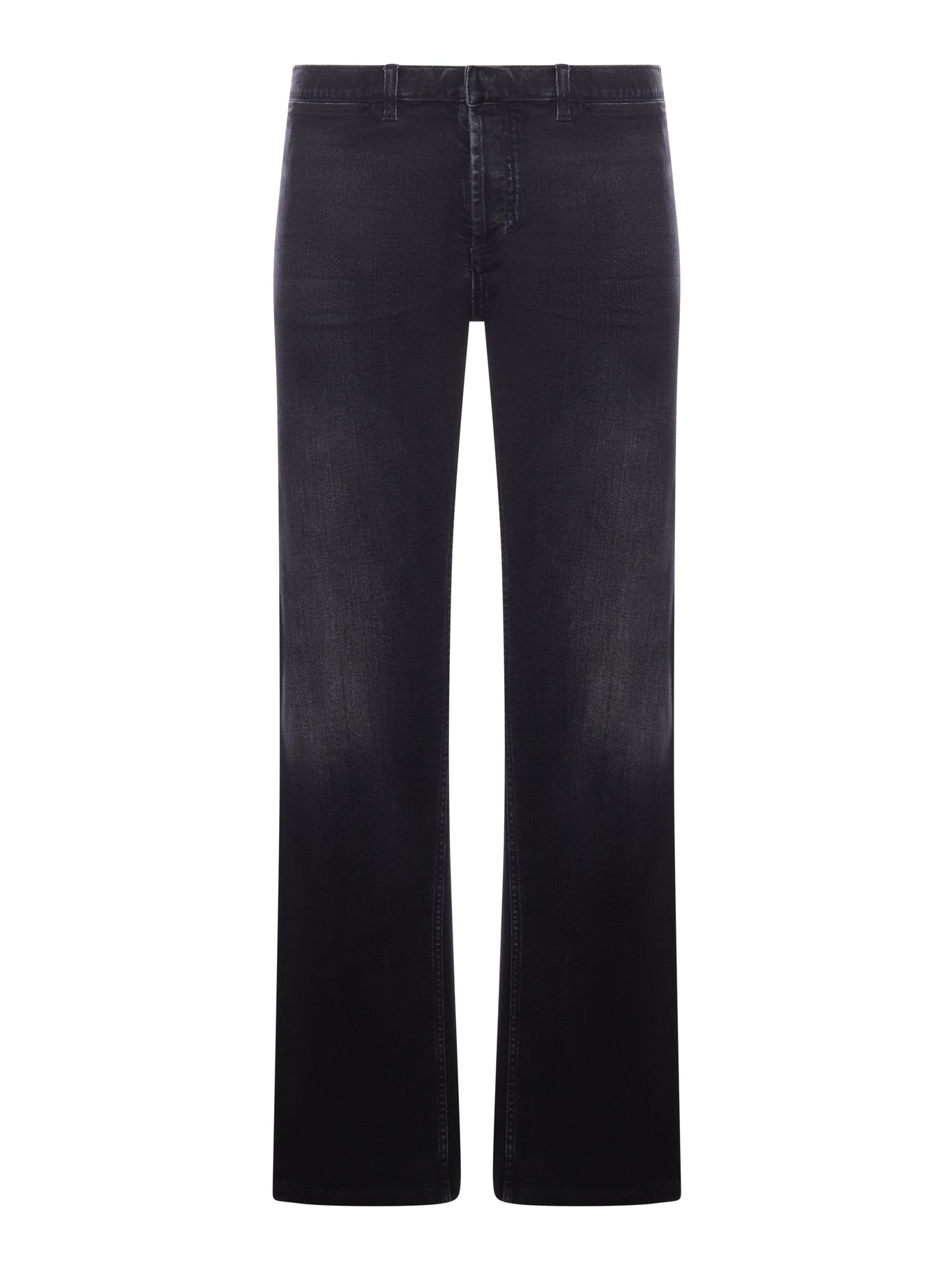 Gucci COTTON DENIM TROUSERS WITH WEB RIBBON