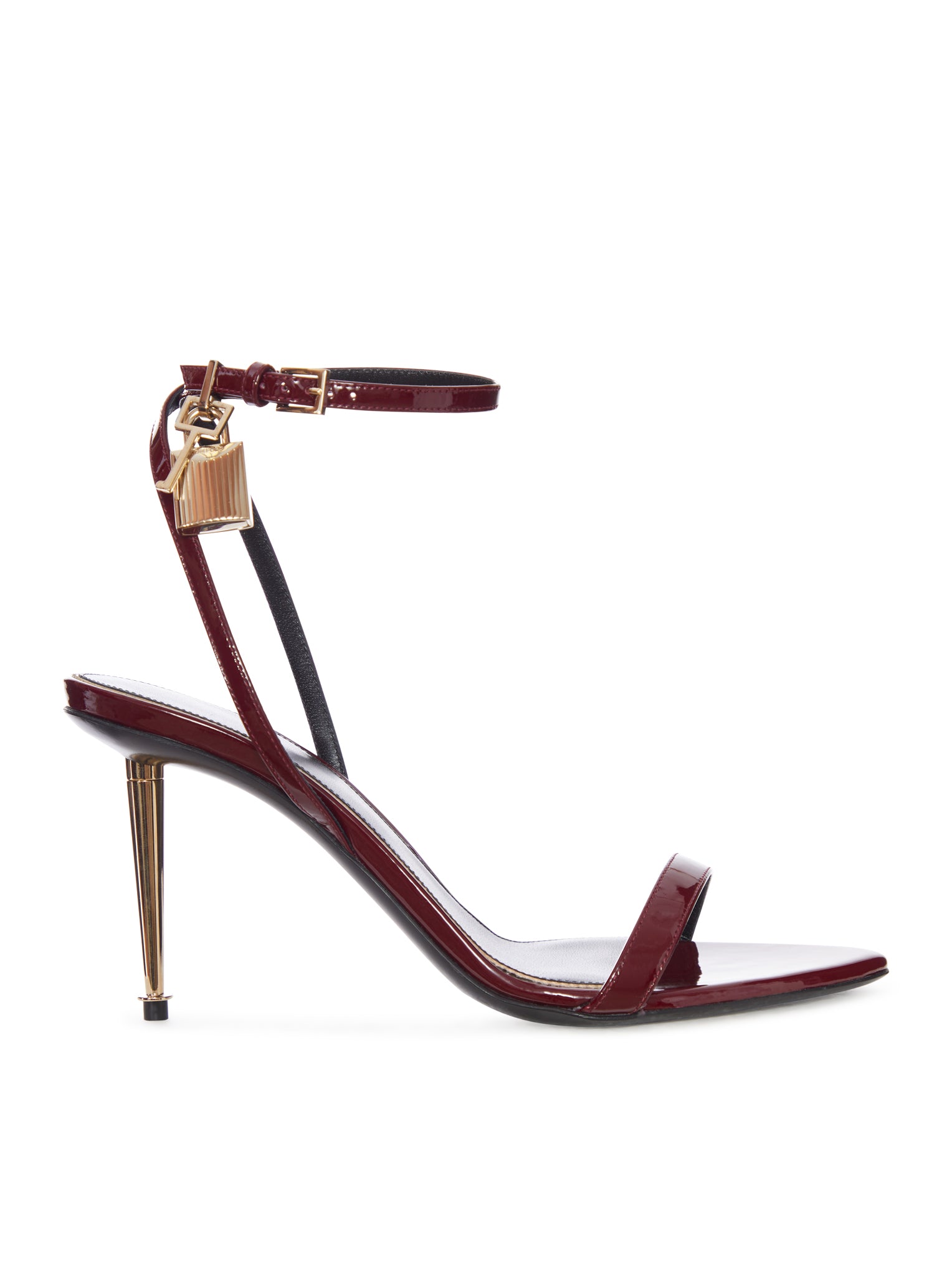 Tom Ford HIGH-HEELED PATENT LEATHER STILETTO SANDALS