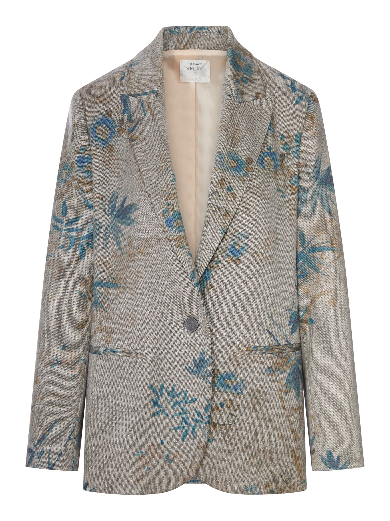 Forte_Forte SINGLE-BREASTED FLORAL PRINT BLAZER