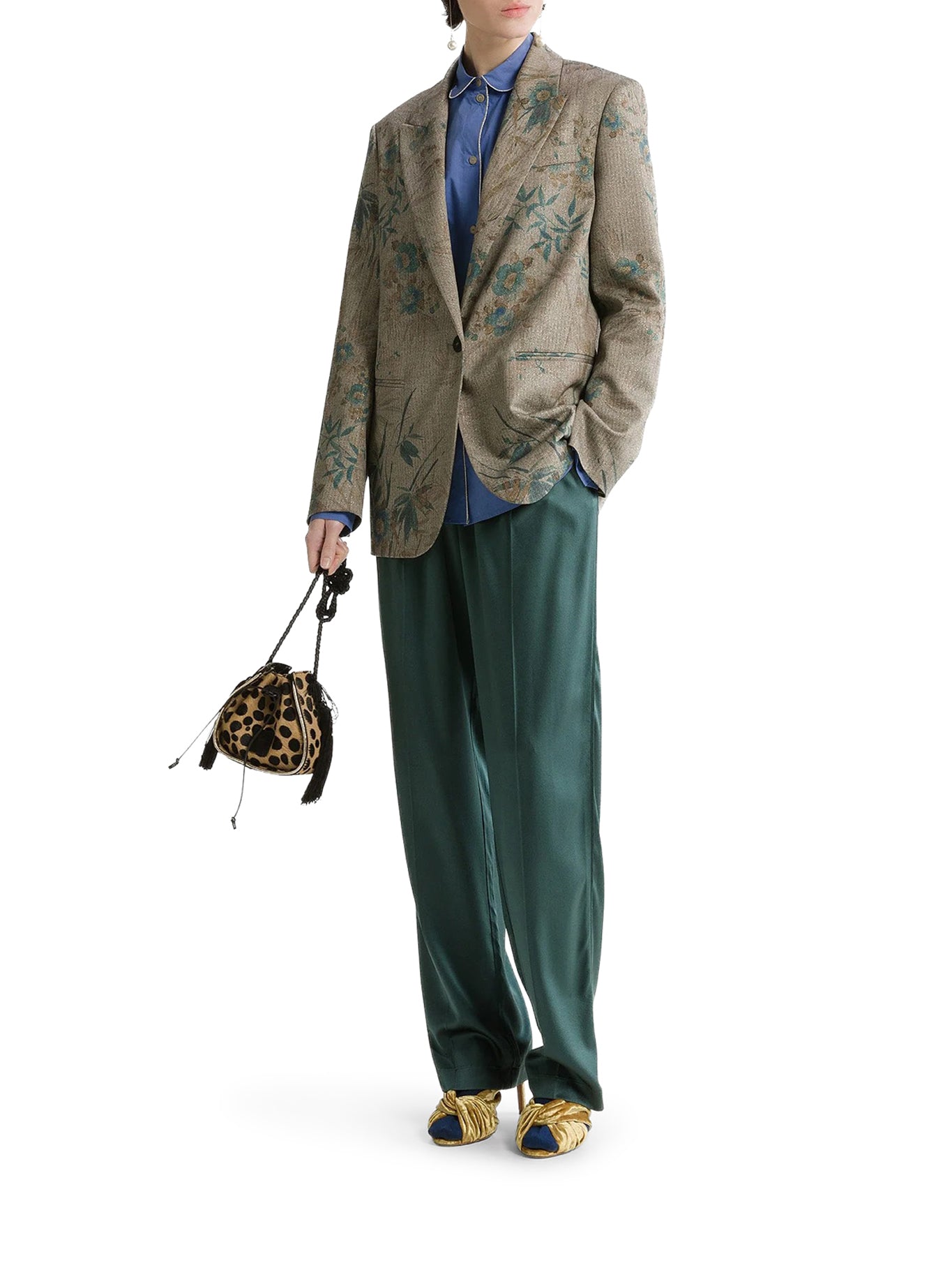Forte_Forte SINGLE-BREASTED FLORAL PRINT BLAZER, view 2