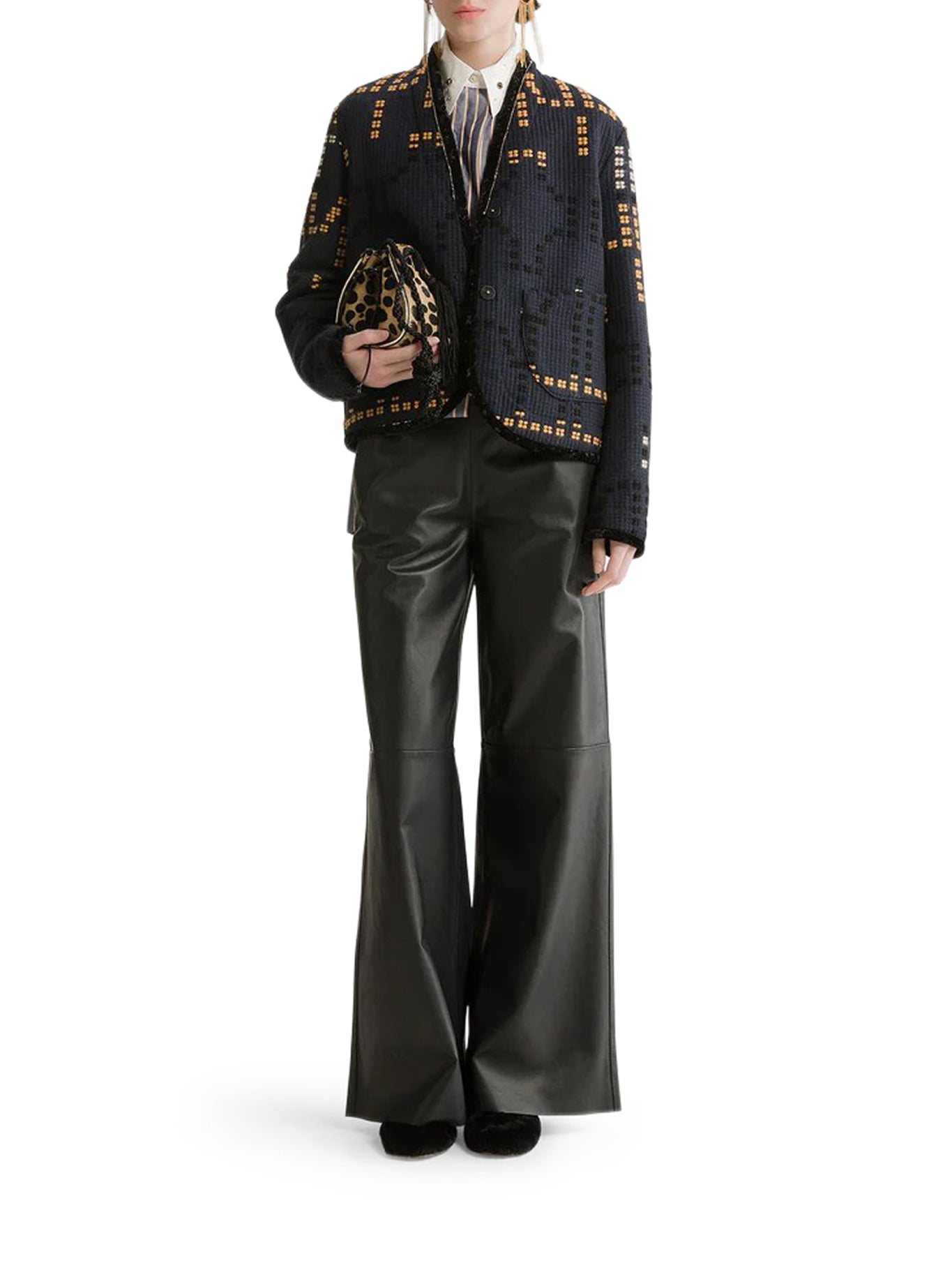 Forte_Forte CROPPED JACQUARD JACKET, view 2