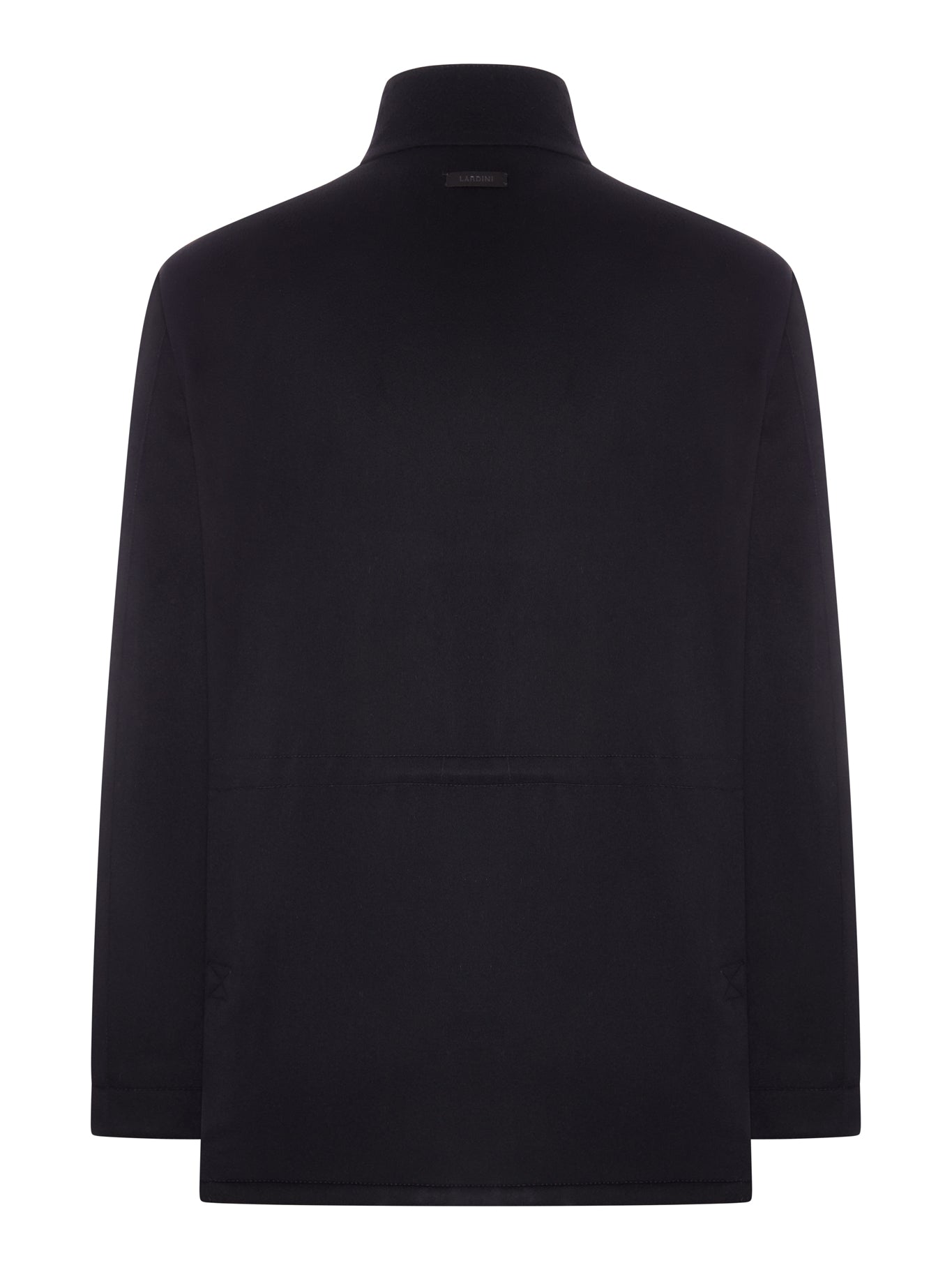 Lardini SHORT CASHMERE COAT WITH LEATHER COLLAR, view 2