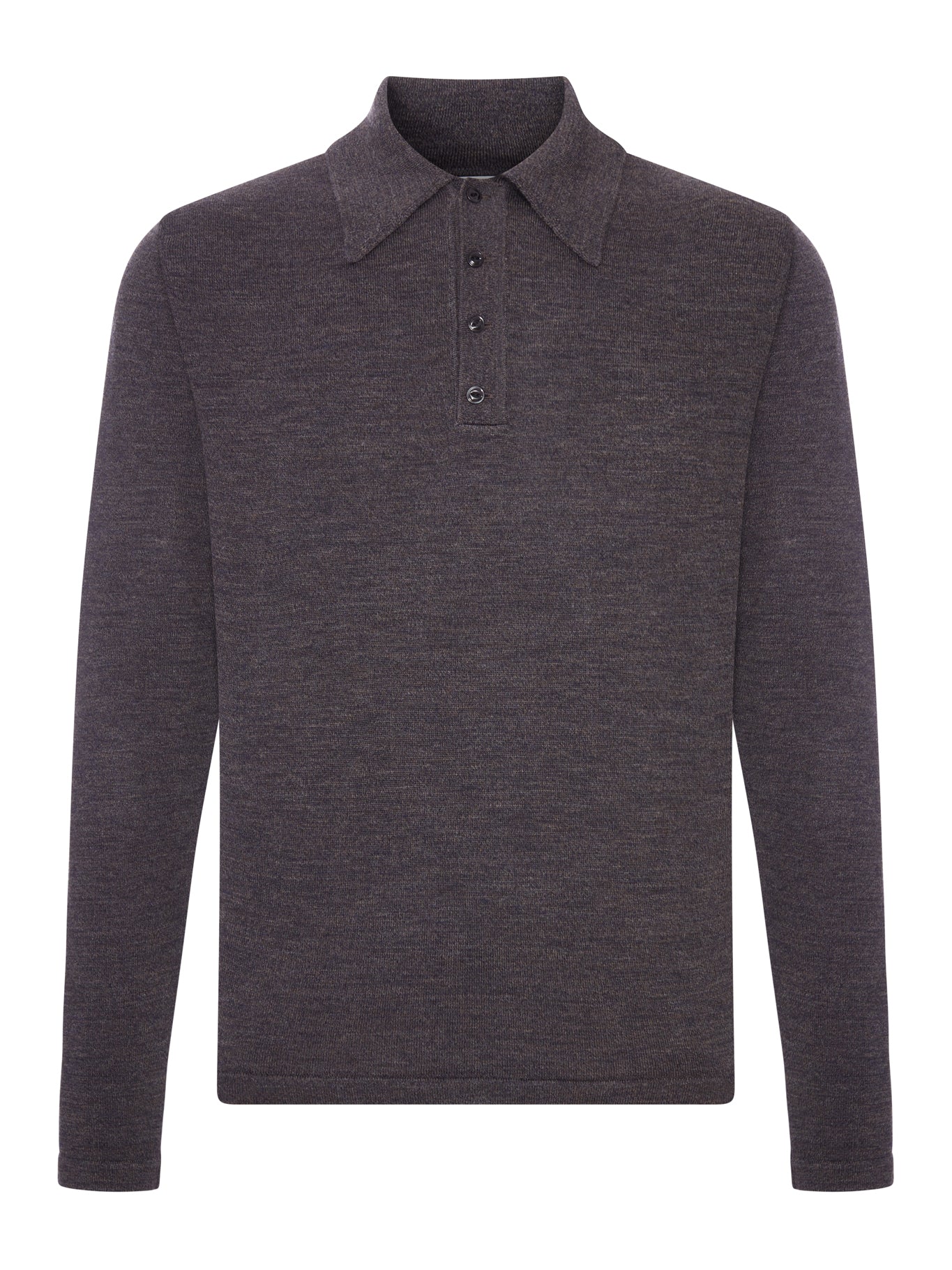 Lemaire LONG-SLEEVED POLO SHIRT IN PREMIUM MOULINÉ MERINO WOOL