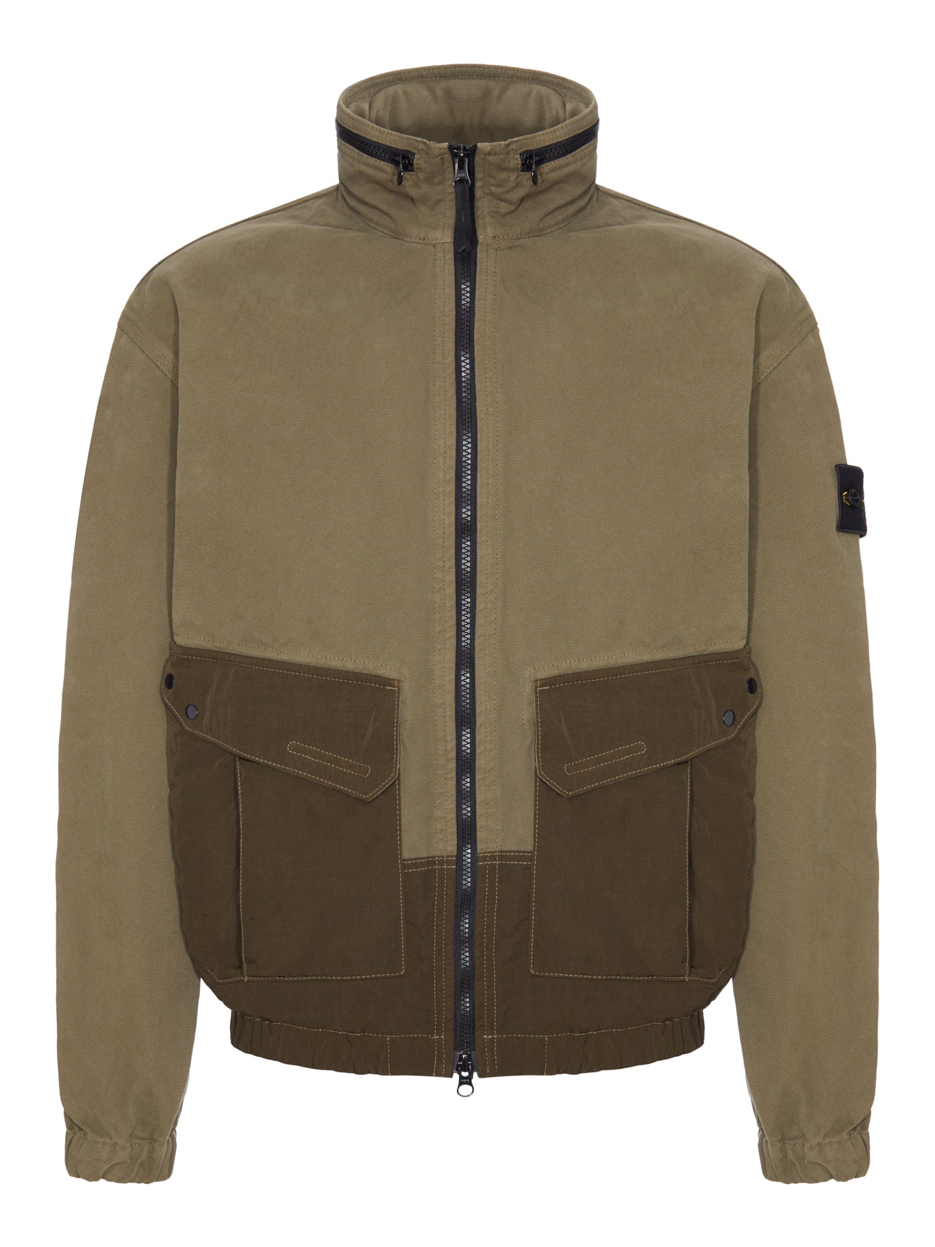 Stone Island STONE ISLAND COTTON JACKET WITH BADGE