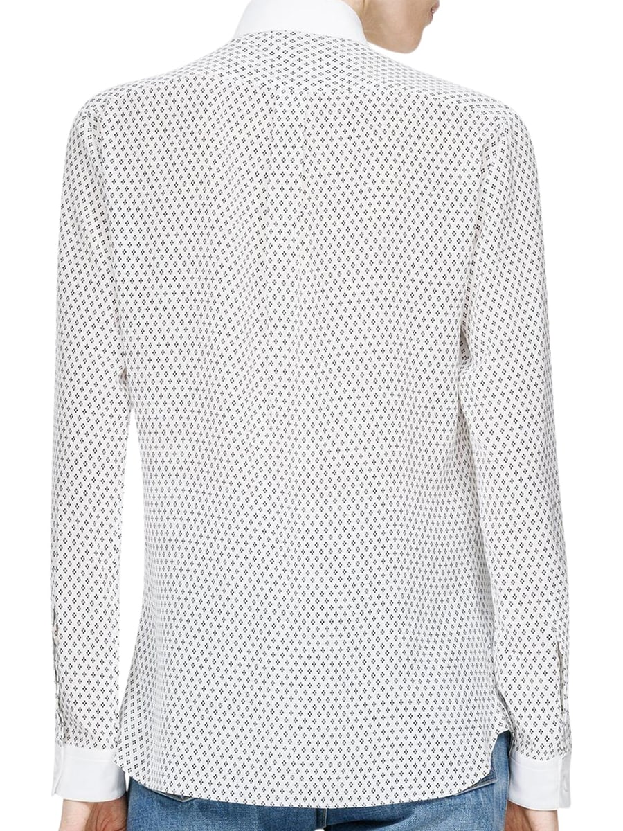 Tom Ford SILK CRÊPE DE CHINE SHIRT WITH DIAMOND PRINT, view 4