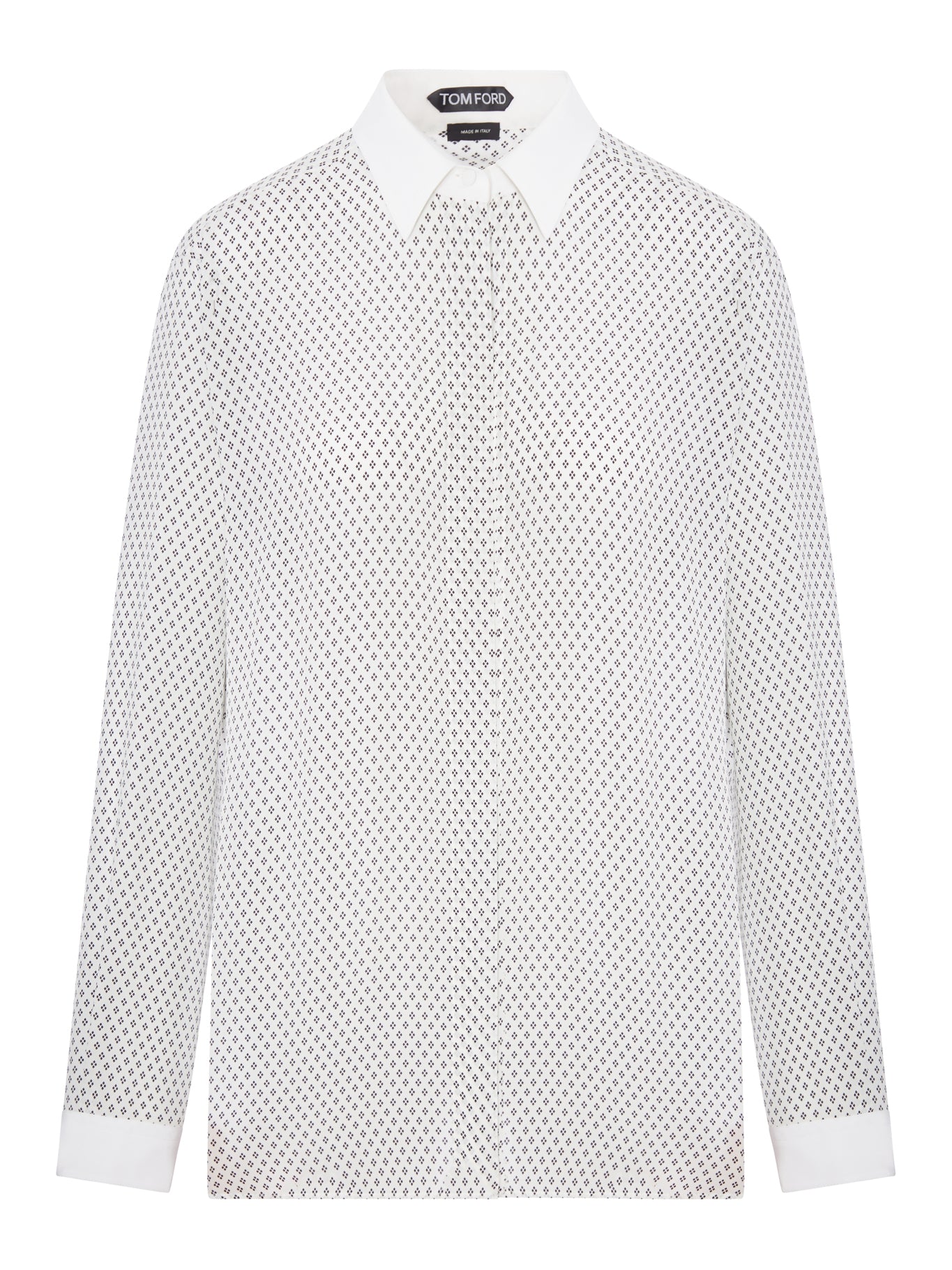 Tom Ford SILK CRÊPE DE CHINE SHIRT WITH DIAMOND PRINT