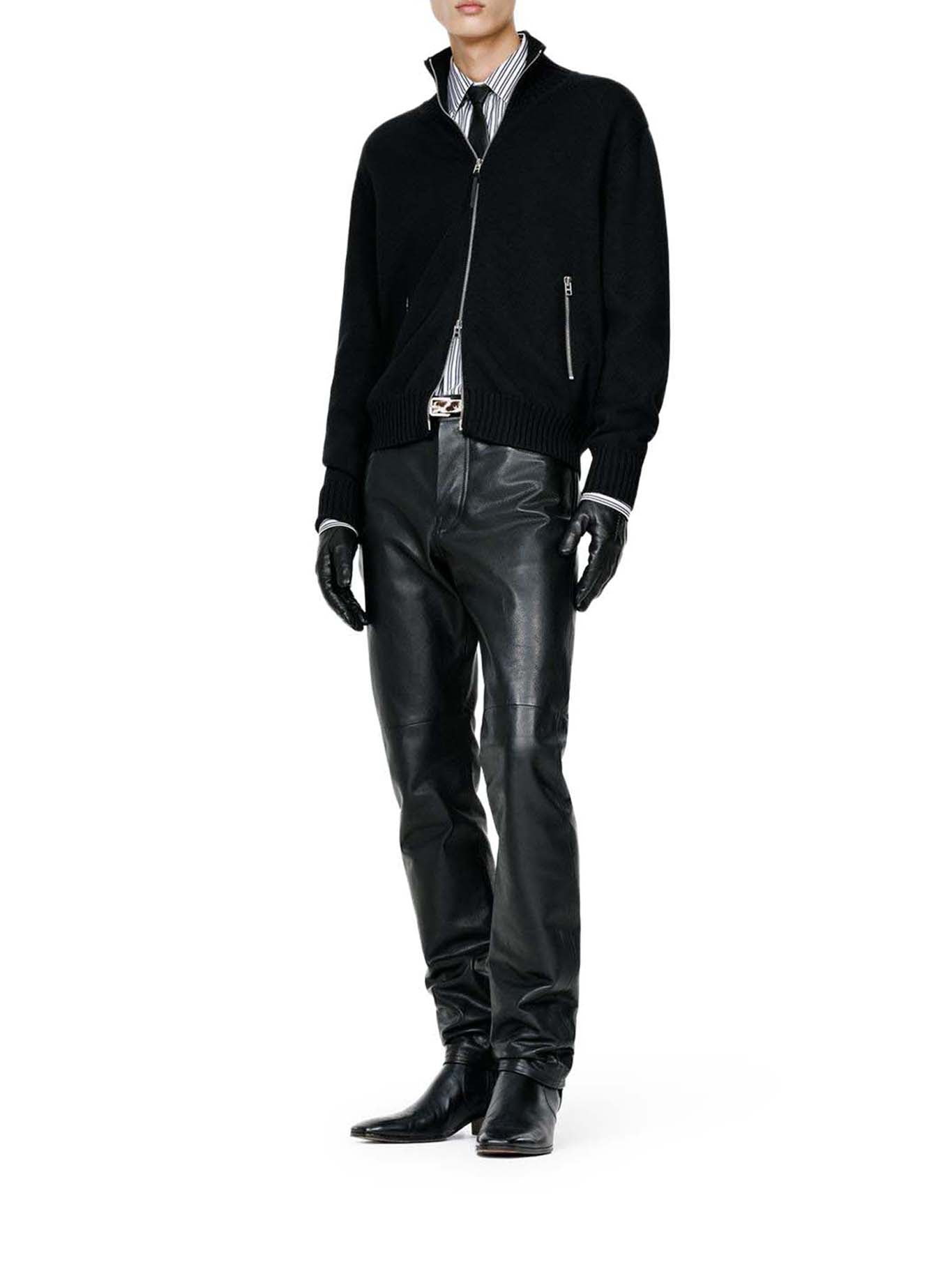 Tom Ford ZIP-UP CARDIGAN IN MÉRINOS WOOL, view 2