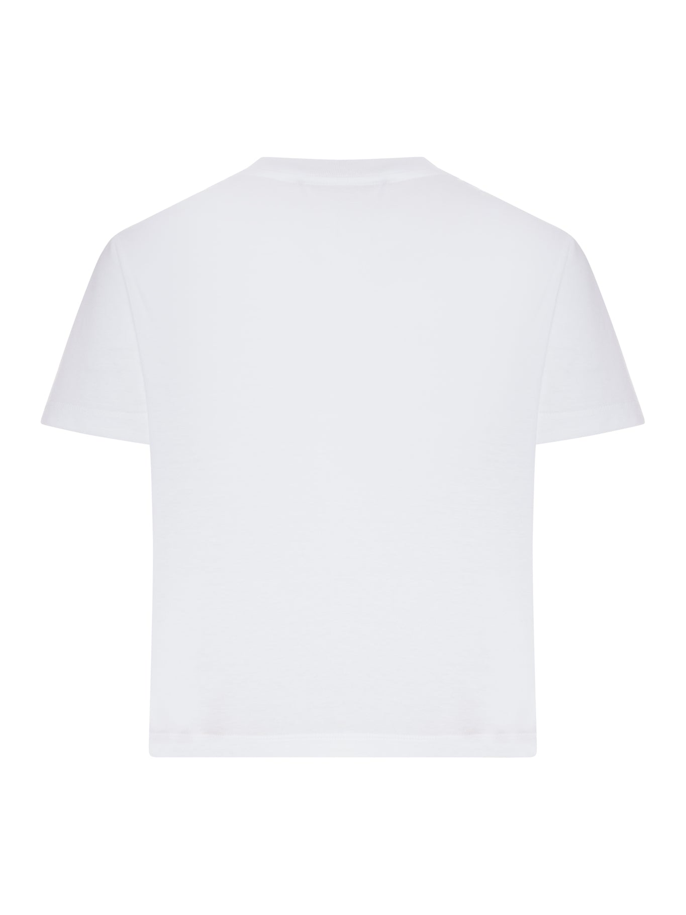 Miu Miu COTTON JERSEY T-SHIRT WITH AN APPLIQUÉ LOGO, view 2