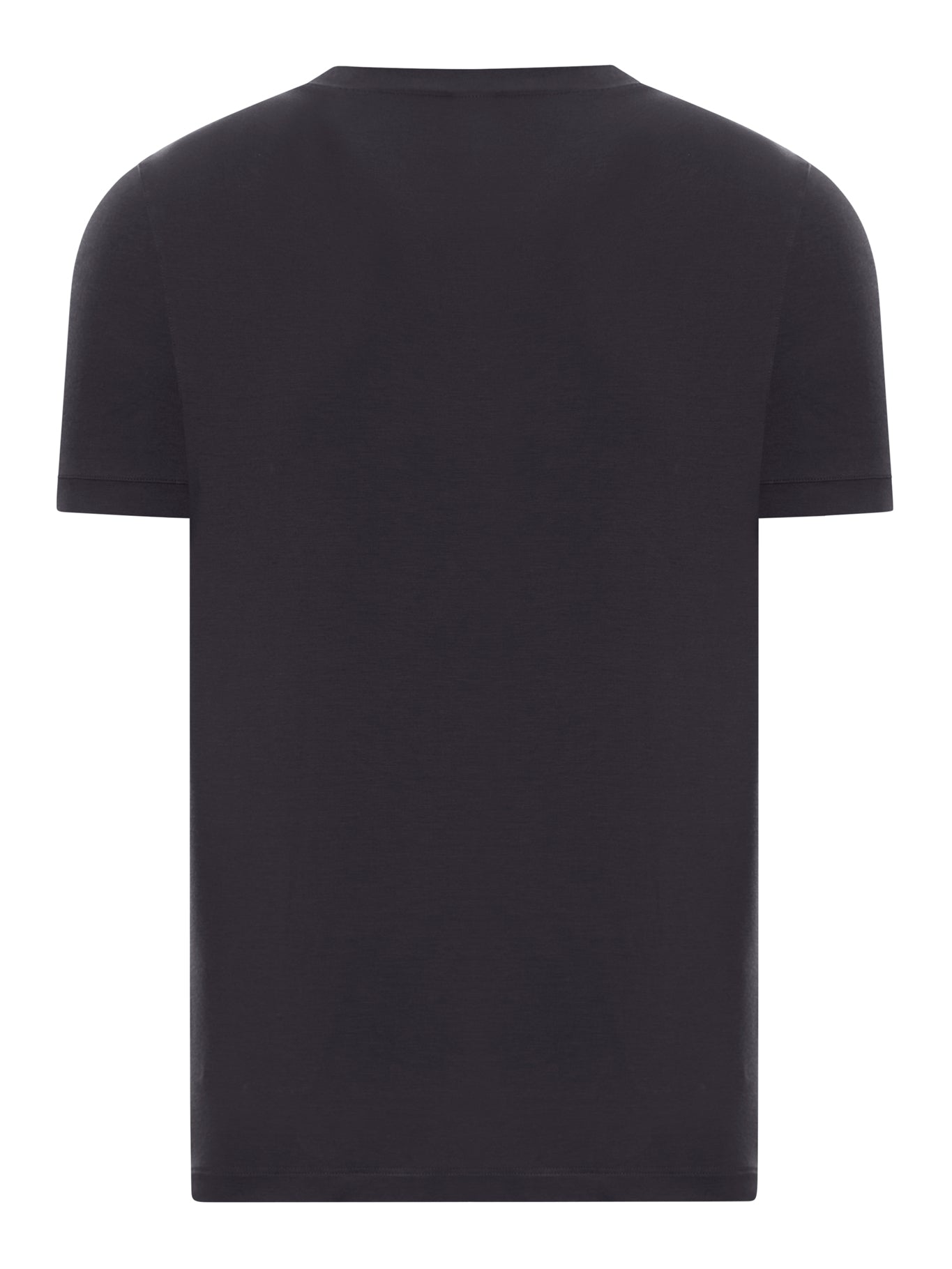 Giorgio Armani CREWNECK SHORT SLEEVED SWEATER IN STRETCH VISCOSE JERSEY, view 2