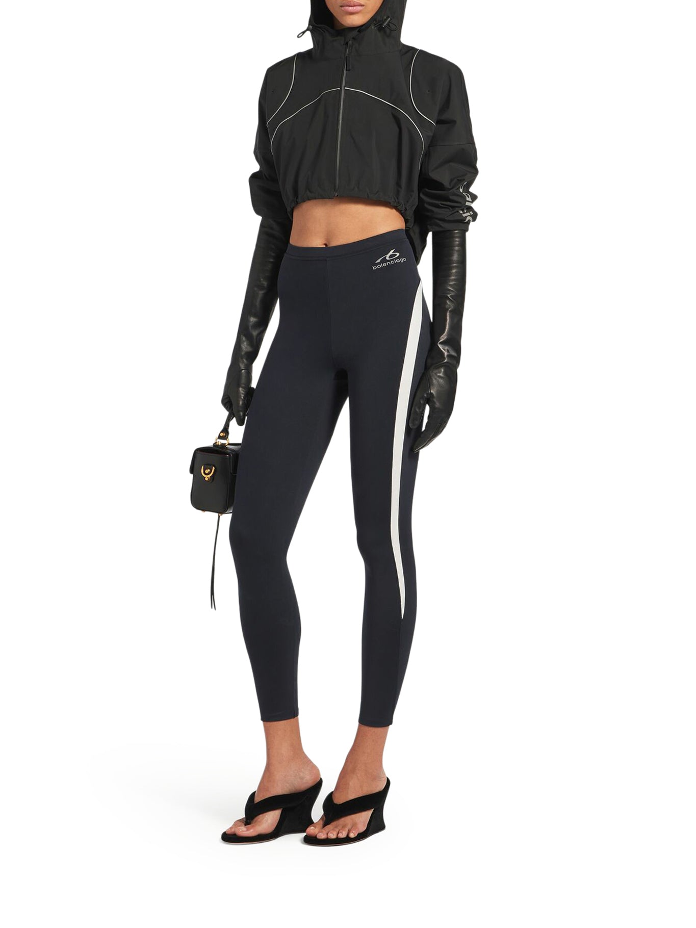 Balenciaga TECHWEAR CROPPED JACKET IN BLACK, view 2