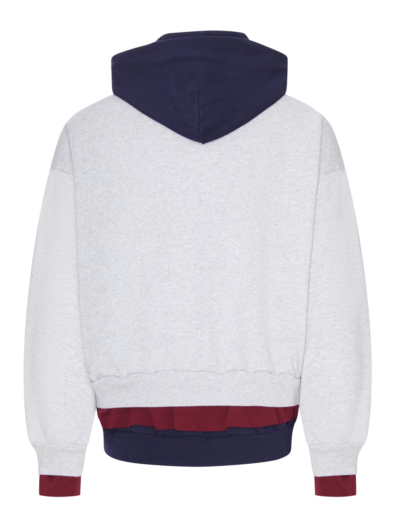 Balenciaga LAYERED DRY MOLLETON HOODIE WITH FRAYED LETTERING, view 2