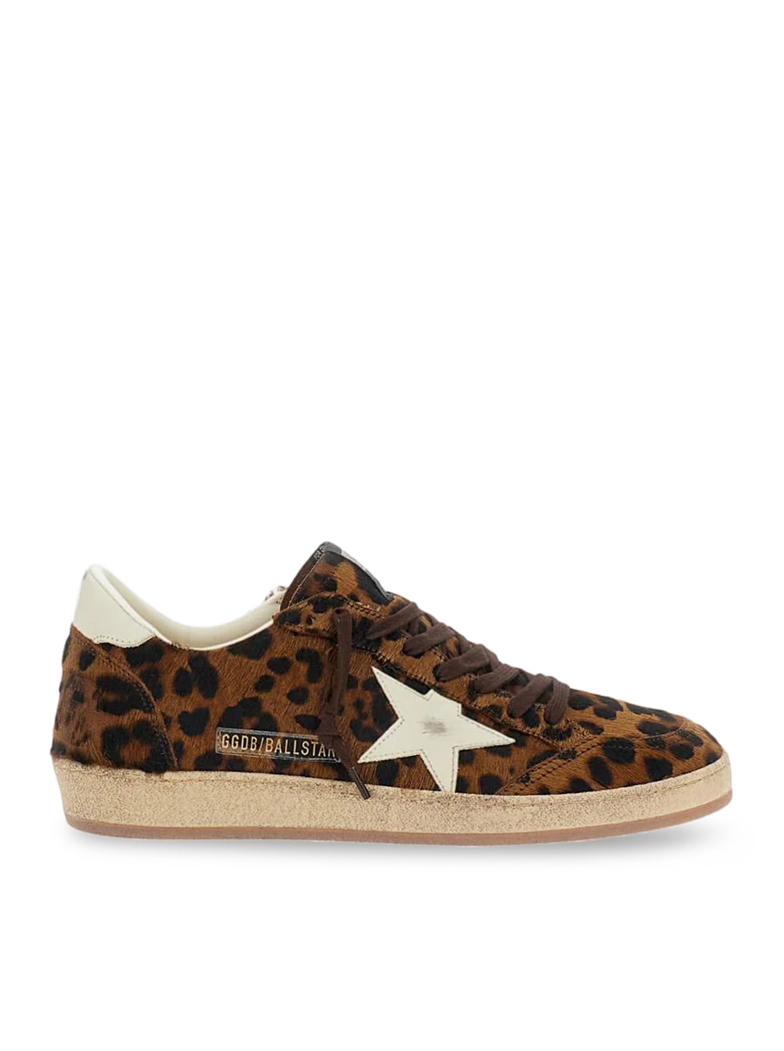 Golden Goose BROWN LEATHER BALL-STAR SNEAKERS