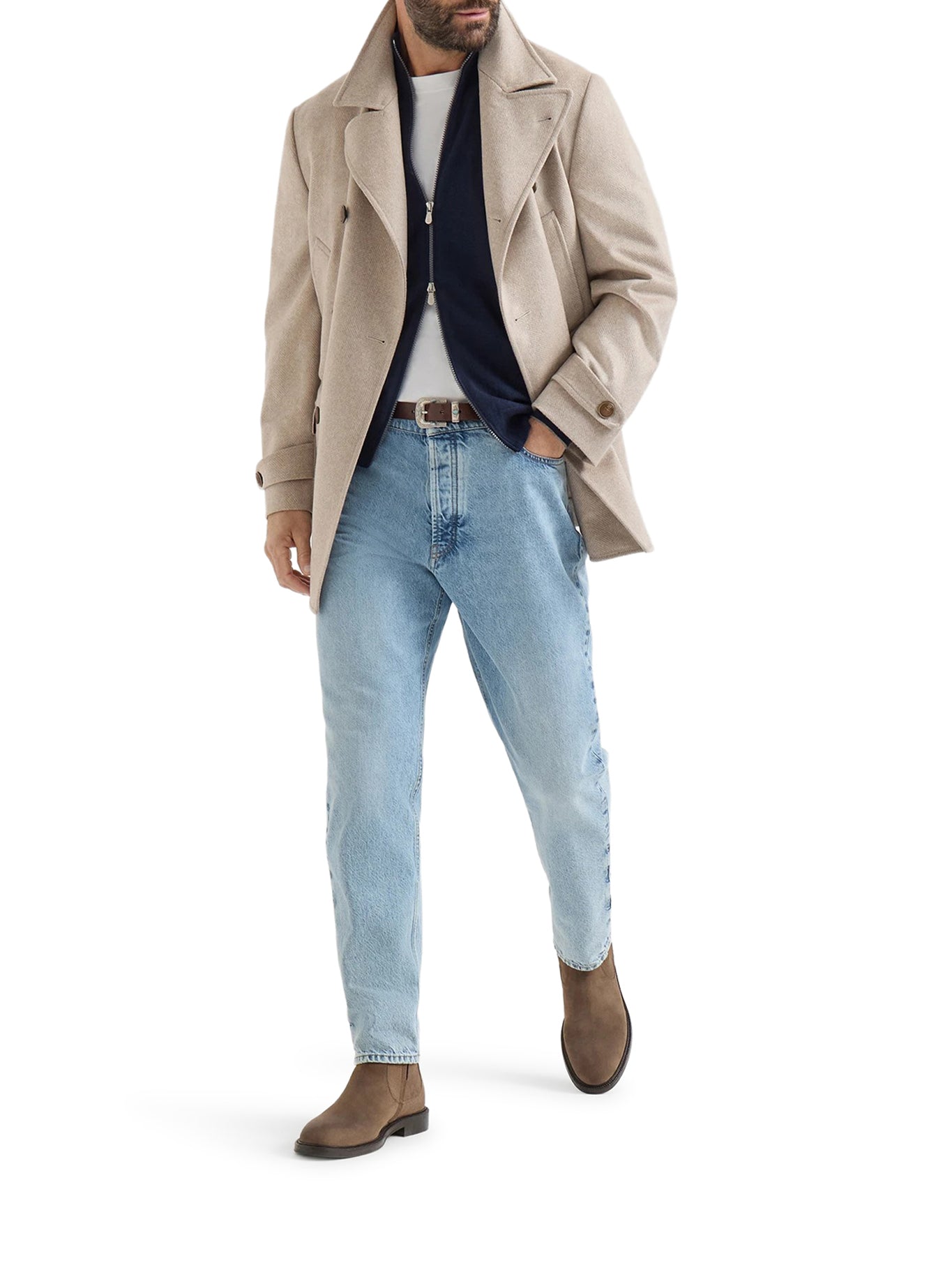 Brunello Cucinelli CASHMERE ZIP-UP CARDIGAN, view 2
