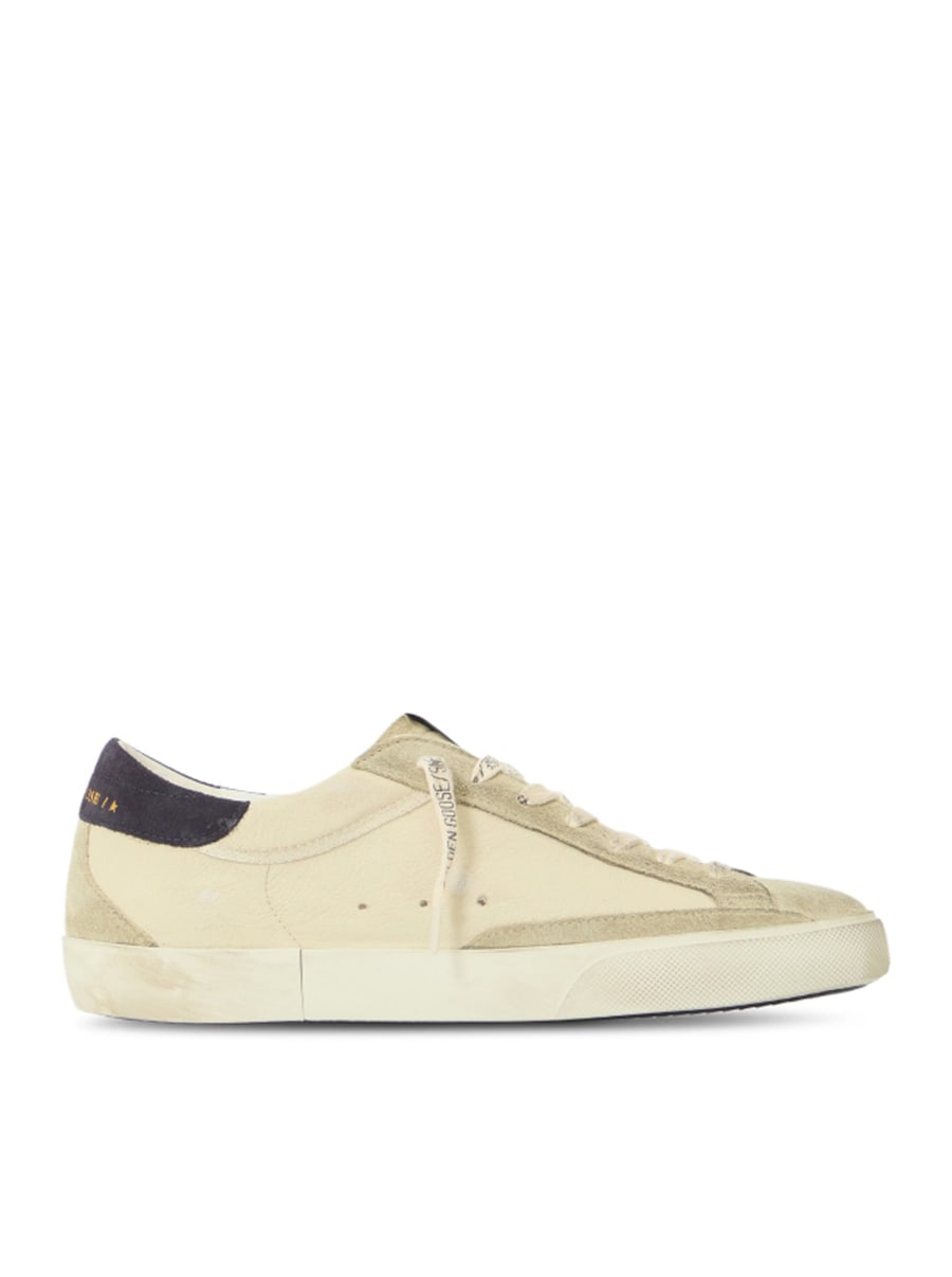 Golden Goose SUPER-STAR LEATHER SNEAKERS WITH SUEDE INSERTS, view 4