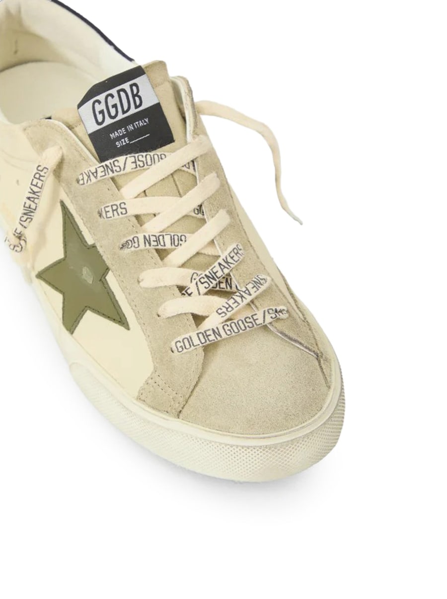 Golden Goose SUPER-STAR LEATHER SNEAKERS WITH SUEDE INSERTS, view 6
