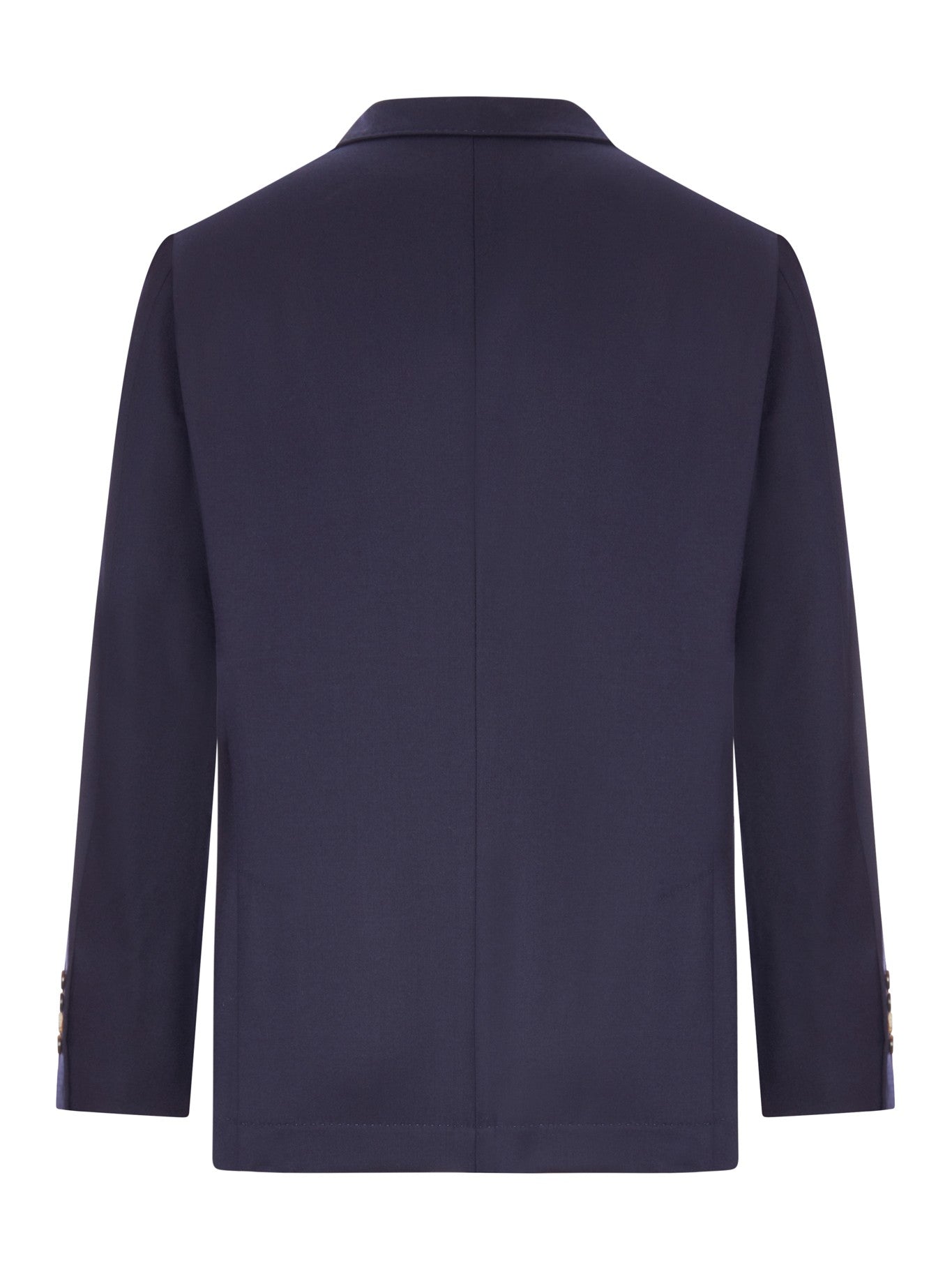 Brunello Cucinelli BLUE CASHMERE BLAZER WITH CONTRASTING LINING, view 2